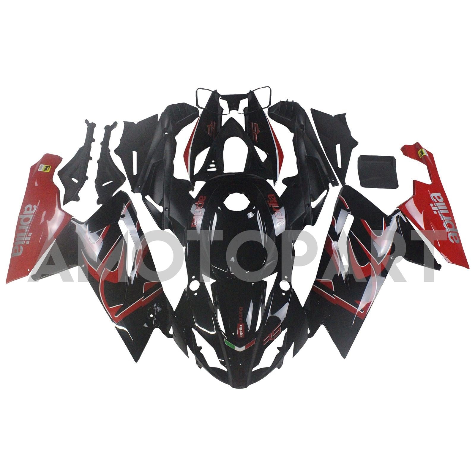Amotopart 2006-2011 RS125 Aprilia Red&Black Fairing Kit