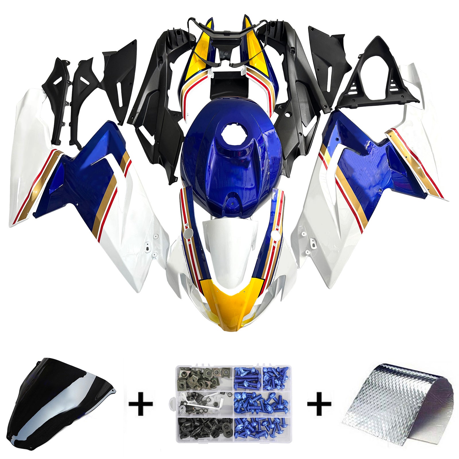 Amotopart 2006-2011 RS125 Aprilia Blue&Yellow Fairing Kit