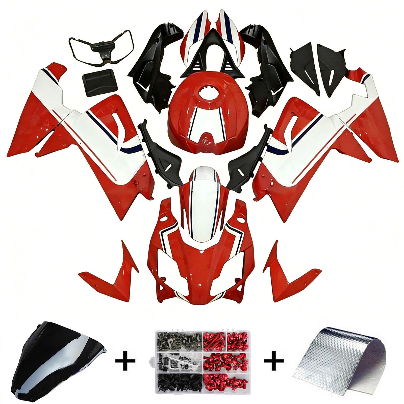Amotopart 2006-2011 RS125 Aprilia Red&White Style1 Fairing Kit
