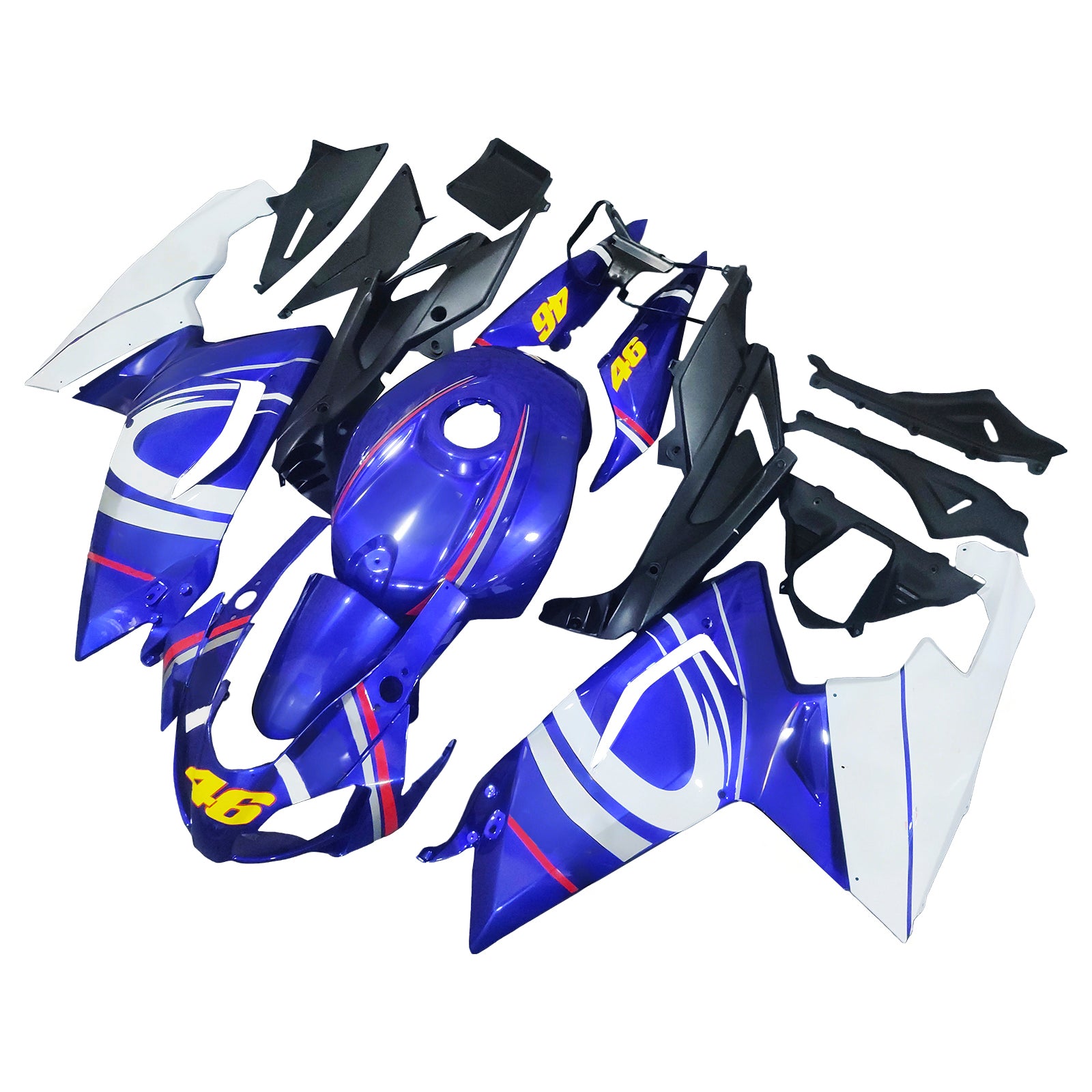 Amotopart 2006-2011 RS125 アプリリア ダークブルー&ホワイト フェアリングキット