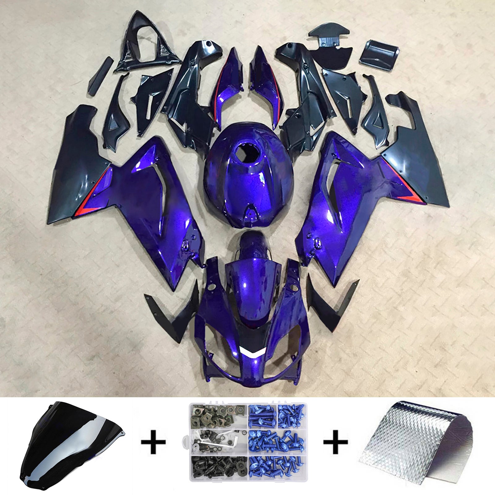 Amotopart 2006-2011 Aprilia RS125 Purple Blue Fairing Kit