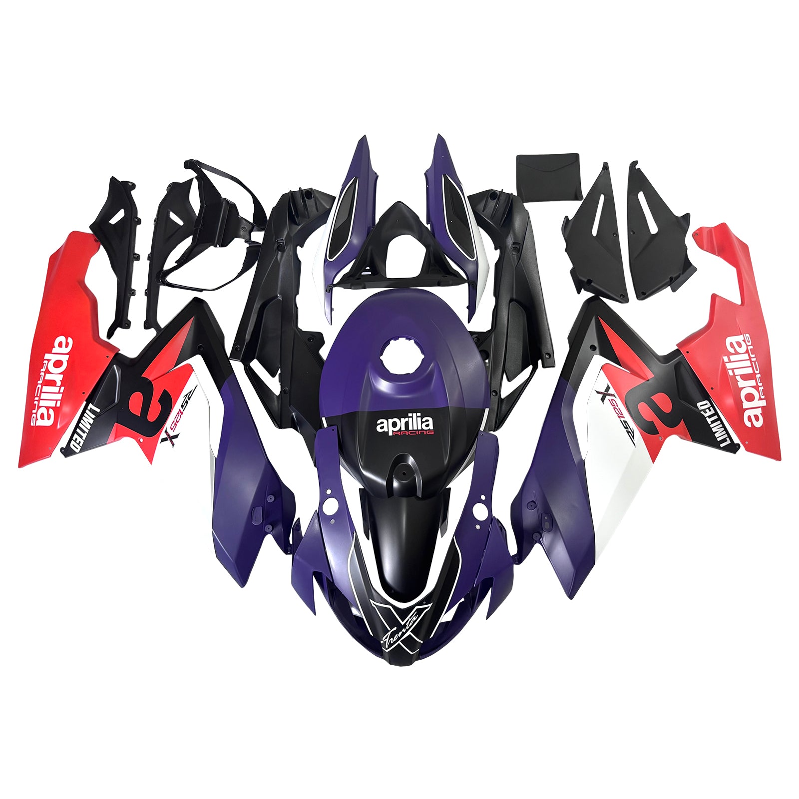 Amotopart 2006-2011 Aprilia RS125 Purple Red White Fairing Kit
