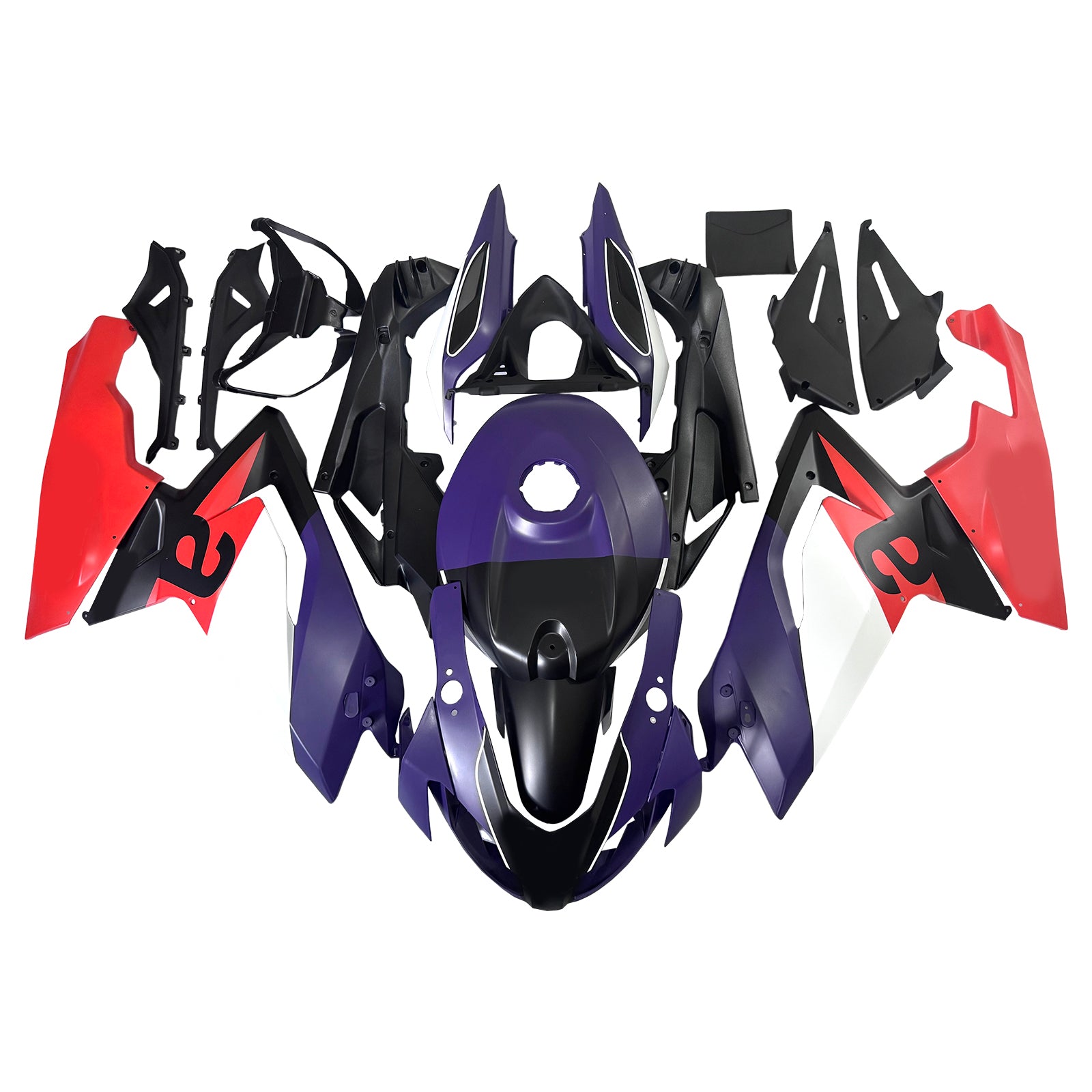 Amotopart 2006-2011 Aprilia RS125 Purple Red White Fairing Kit