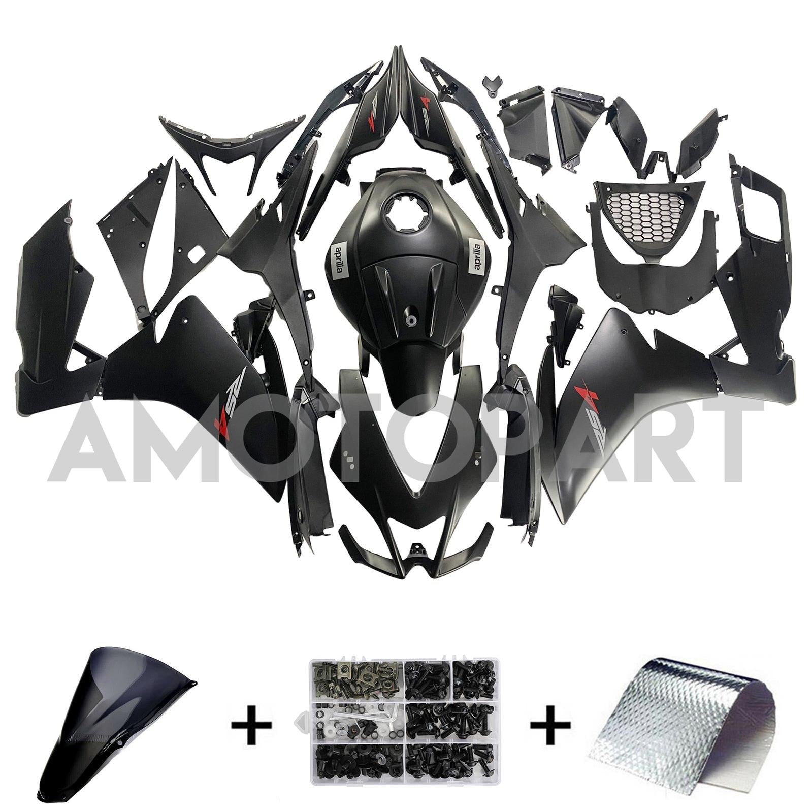 Amotopart 2012-2016 Aprilia RS4 RS125 RS50 Black Fairing Kit