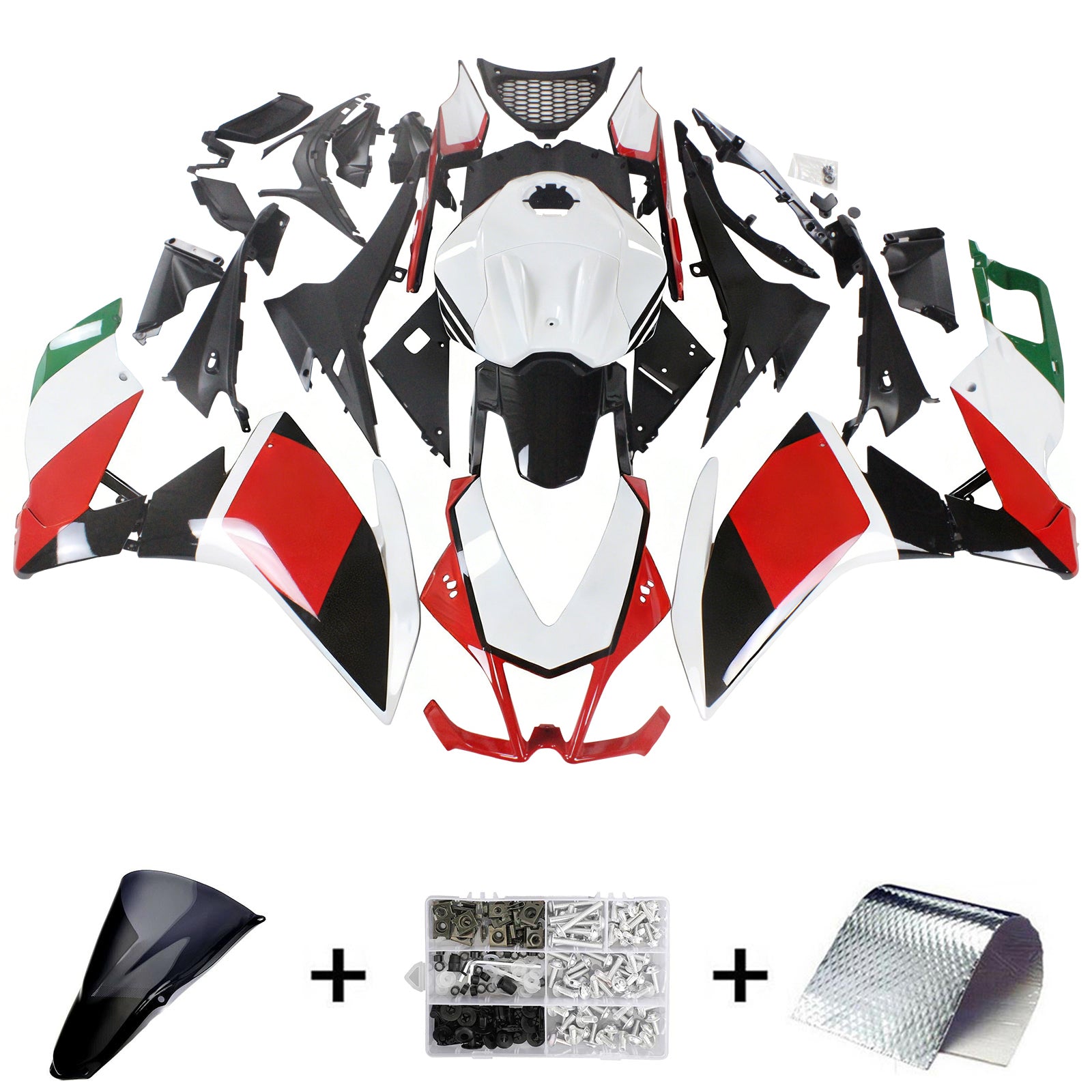 AMOTOPART 2012-2016 APRILIA RS4 RS125 RS50 White & Red Fairing Kit