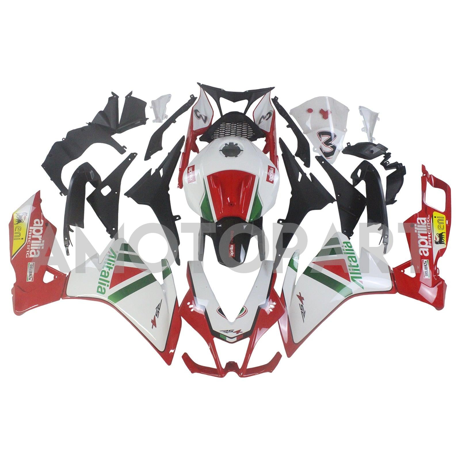 Amotopart 2012-2016 アプリリア RS4 RS125 RS50 レッド&ホワイト フェアリングキット