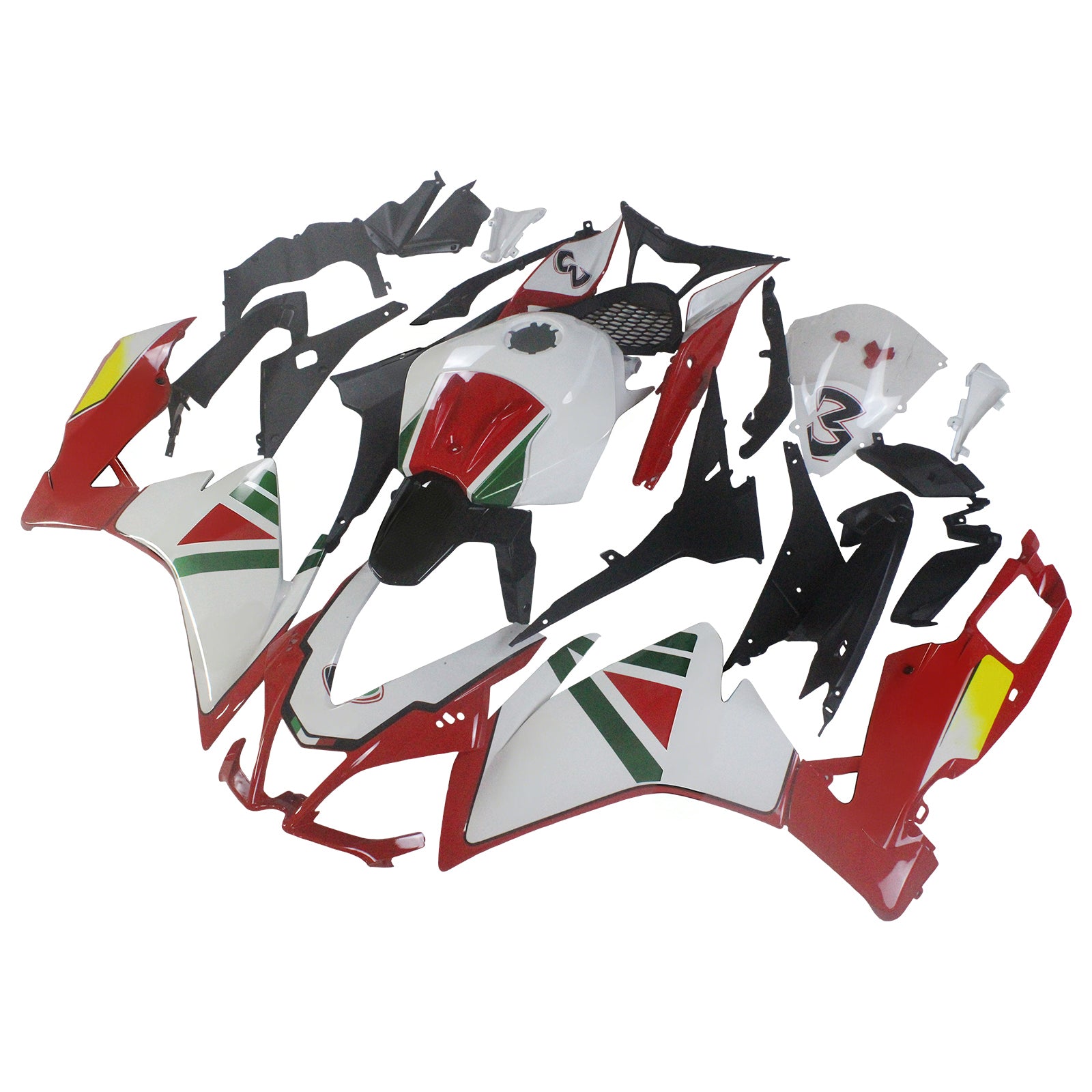 Amotopart 2012-2016 Aprilia RS4 RS125 RS50 Kit carena rosso e bianco