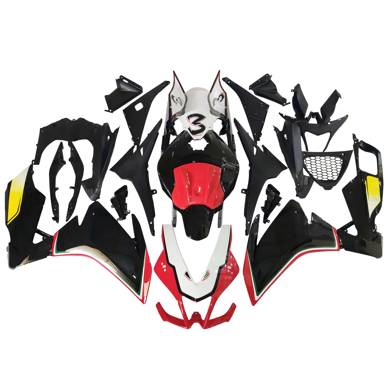 Amotopart 2012-2016 Aprilia RS4 RS125 RS50 Black&Red Fairing Kit