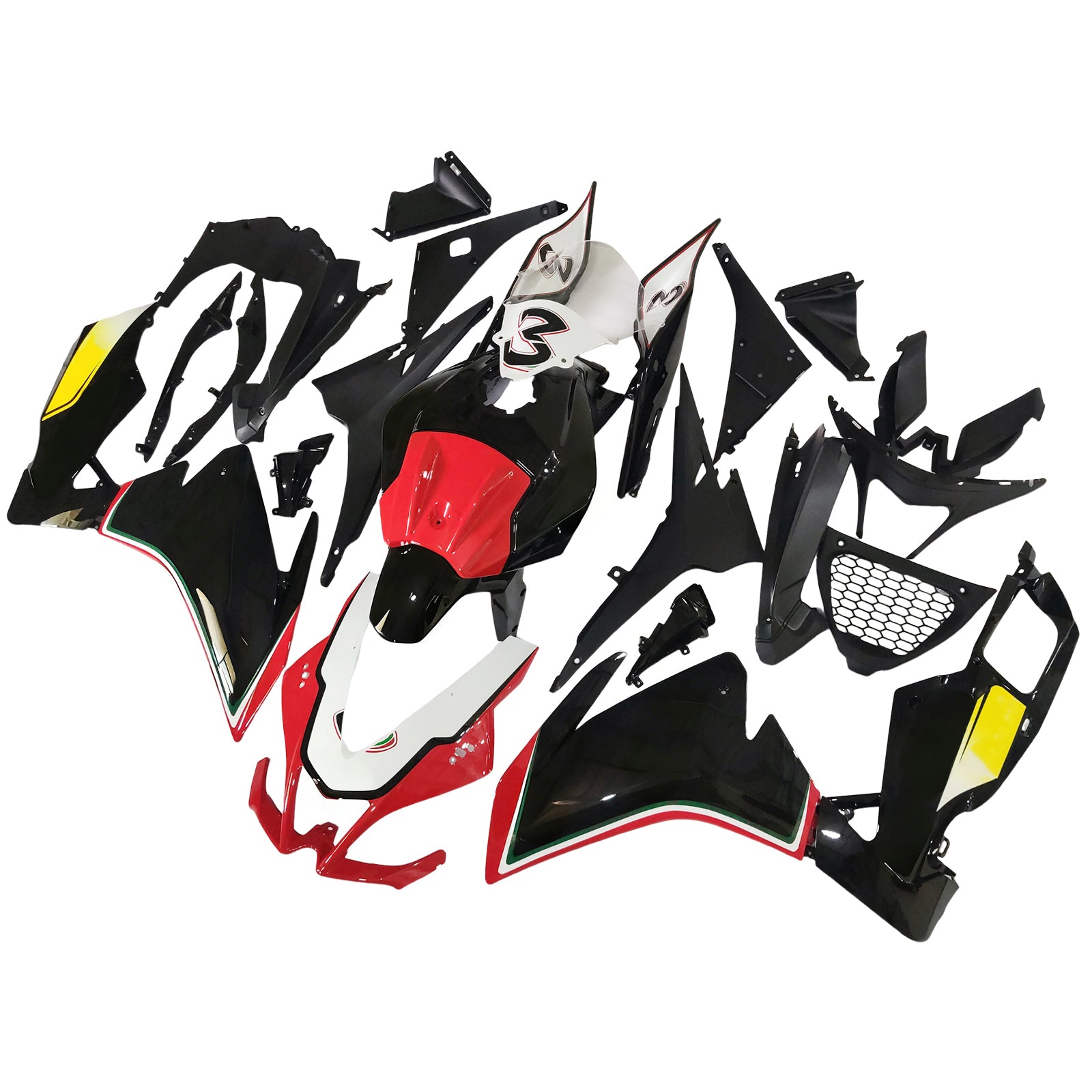 Amotopart 2012-2016 Aprilia RS4 RS125 RS50 Black&Red Fairing Kit