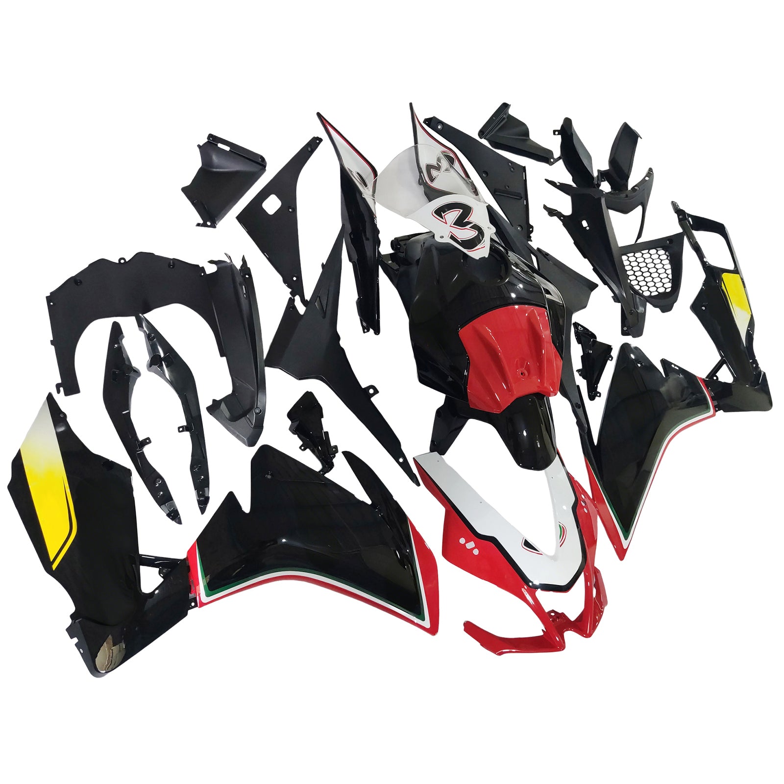 Amotopart 2012-2016 Aprilia RS4 RS125 RS50 Black&Red Fairing Kit
