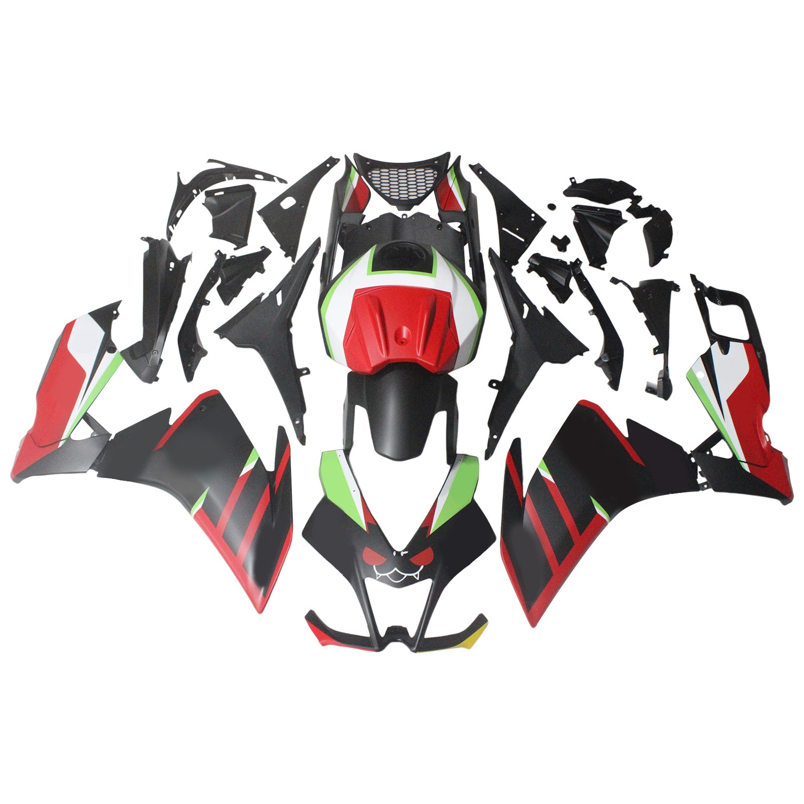 Amotopart 2012-2016 RS4 125 50 Aprilia Red&Green Style2 Fairing Kit