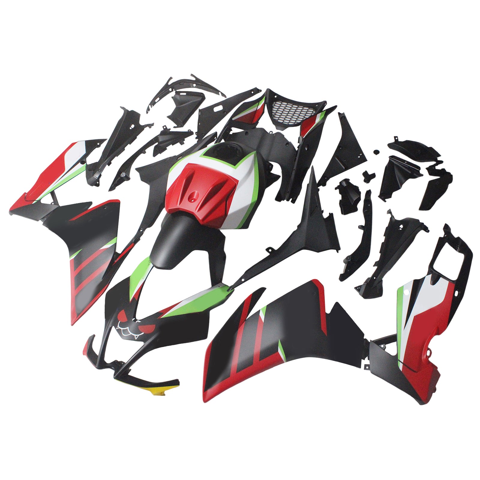 Amotopart 2012-2016 RS4 125 50 Aprilia Red&Green Style2 Fairing Kit