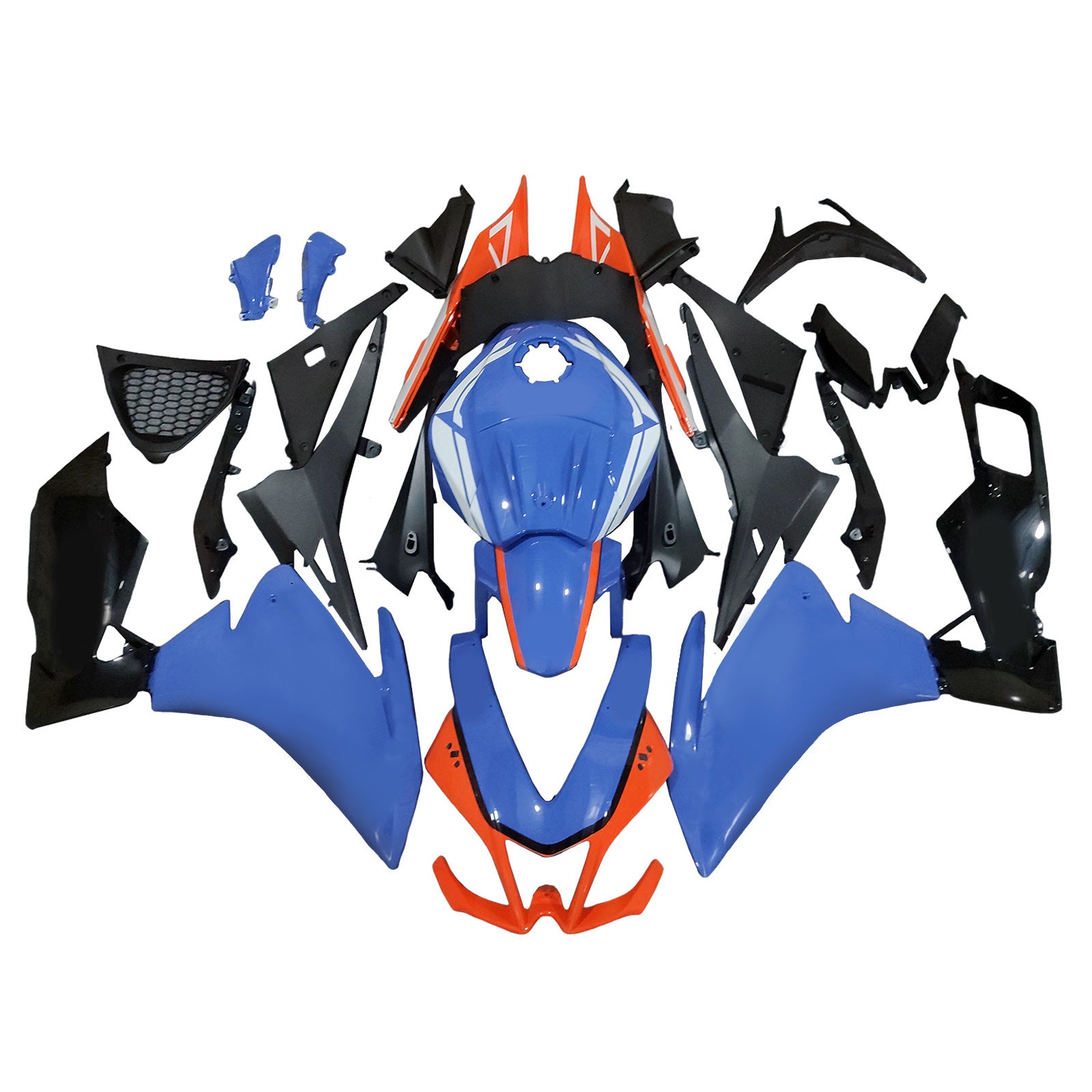 Amotopart 2012-2016 RS4 125 50 Aprilia Blue&Orange Fairing Kit