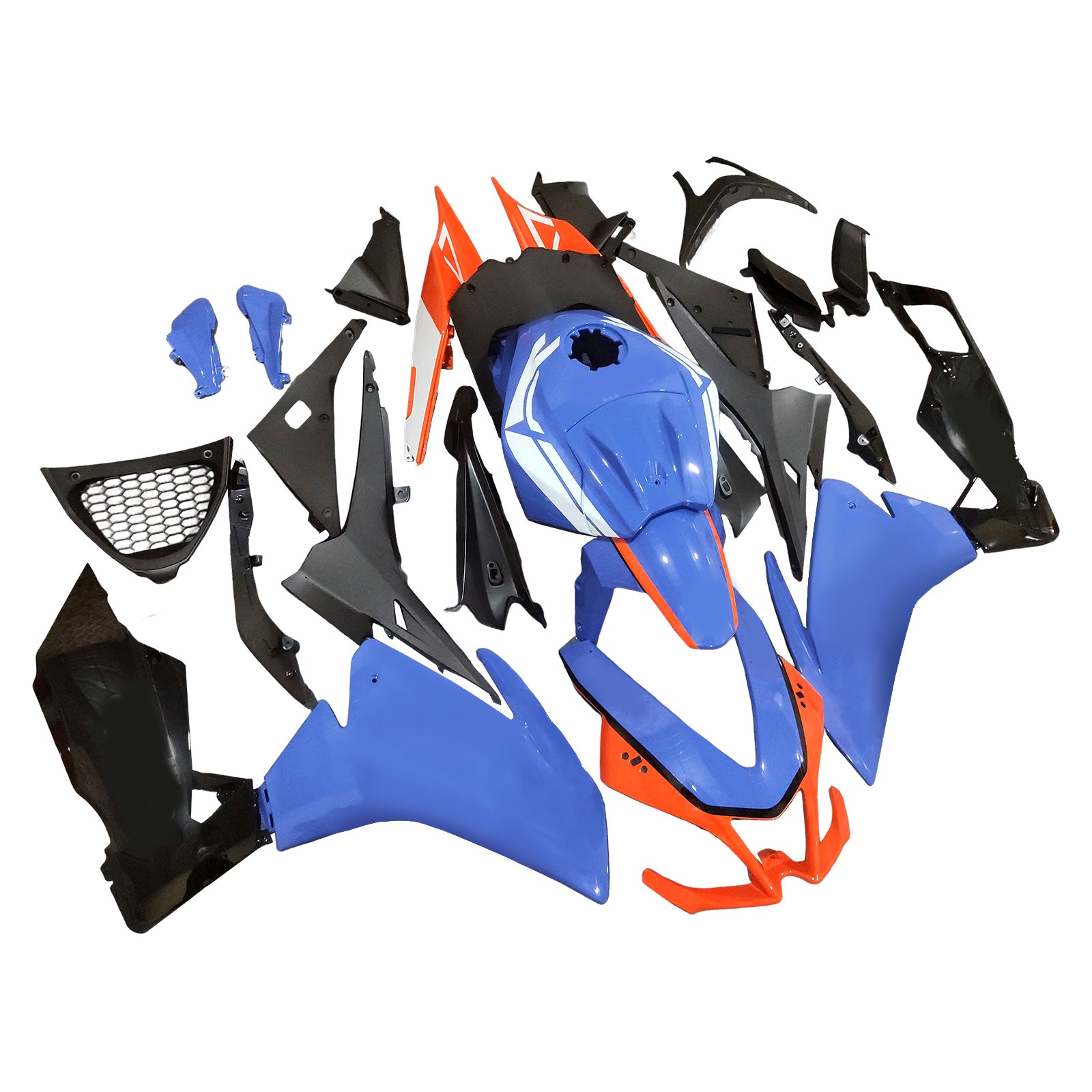 Amotopart 2012-2016 RS4 125 50 Aprilia Blue&Orange Fairing Kit