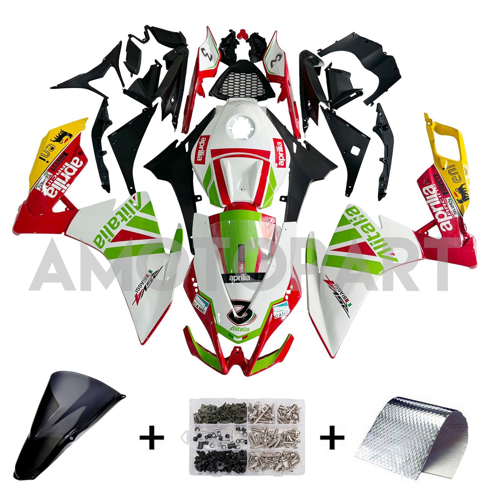 Amotopart 2012-2016 Aprilia RS4 / 125 / 50 Green Red White Fairing Kit