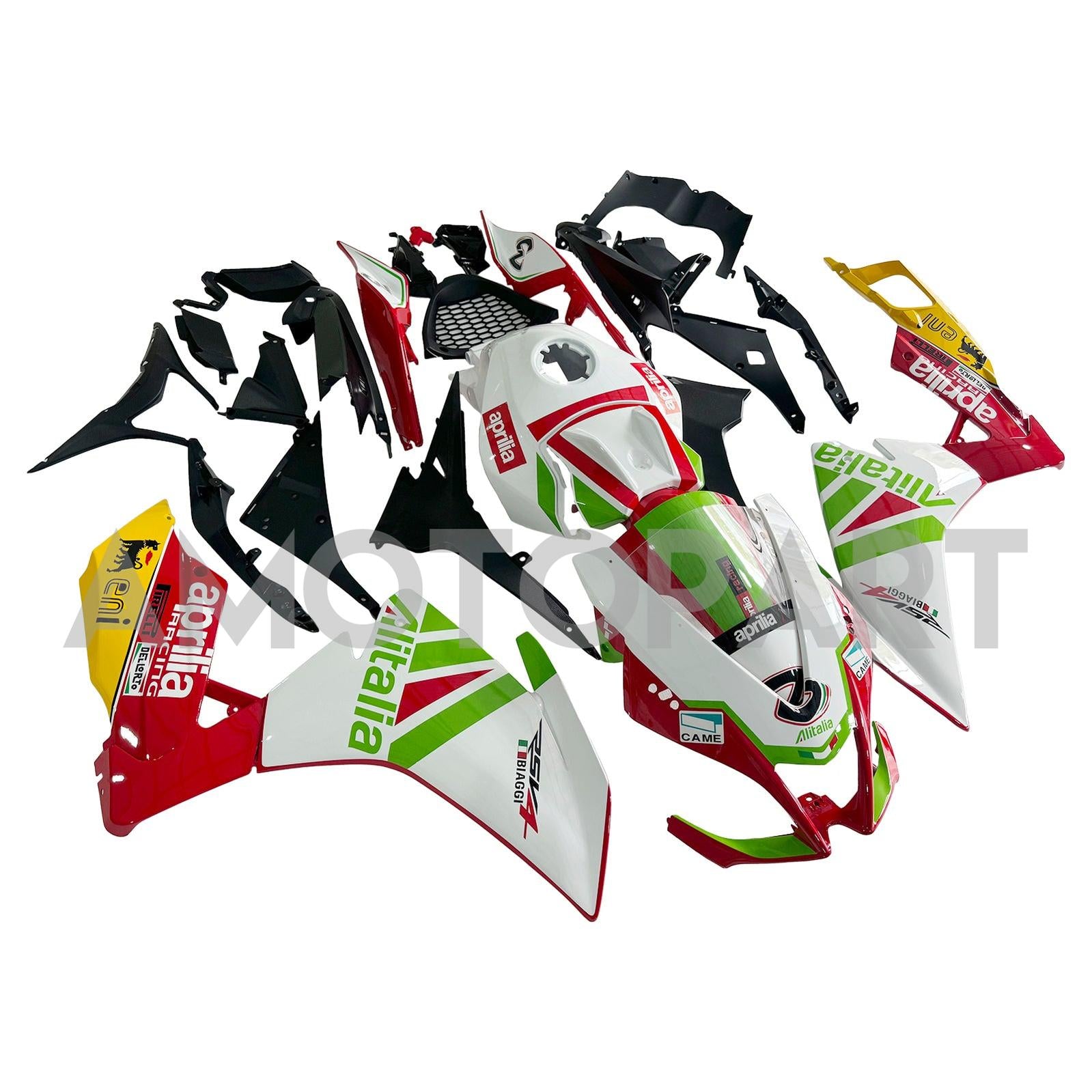 Amotopart 2012-2016 アプリリア RS4 / 125 / 50 グリーン レッド ホワイト フェアリングキット