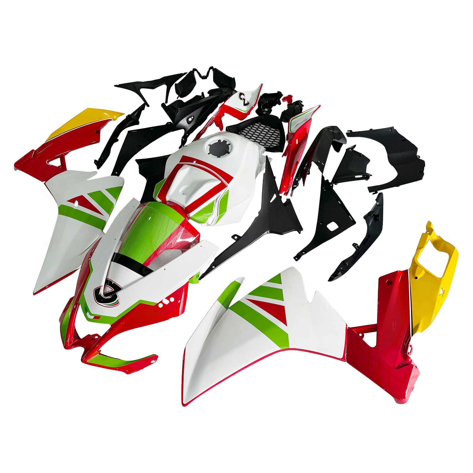 Amotopart 2012-2016 Aprilia RS4 / 125 / 50 Green Red White Fairing Kit
