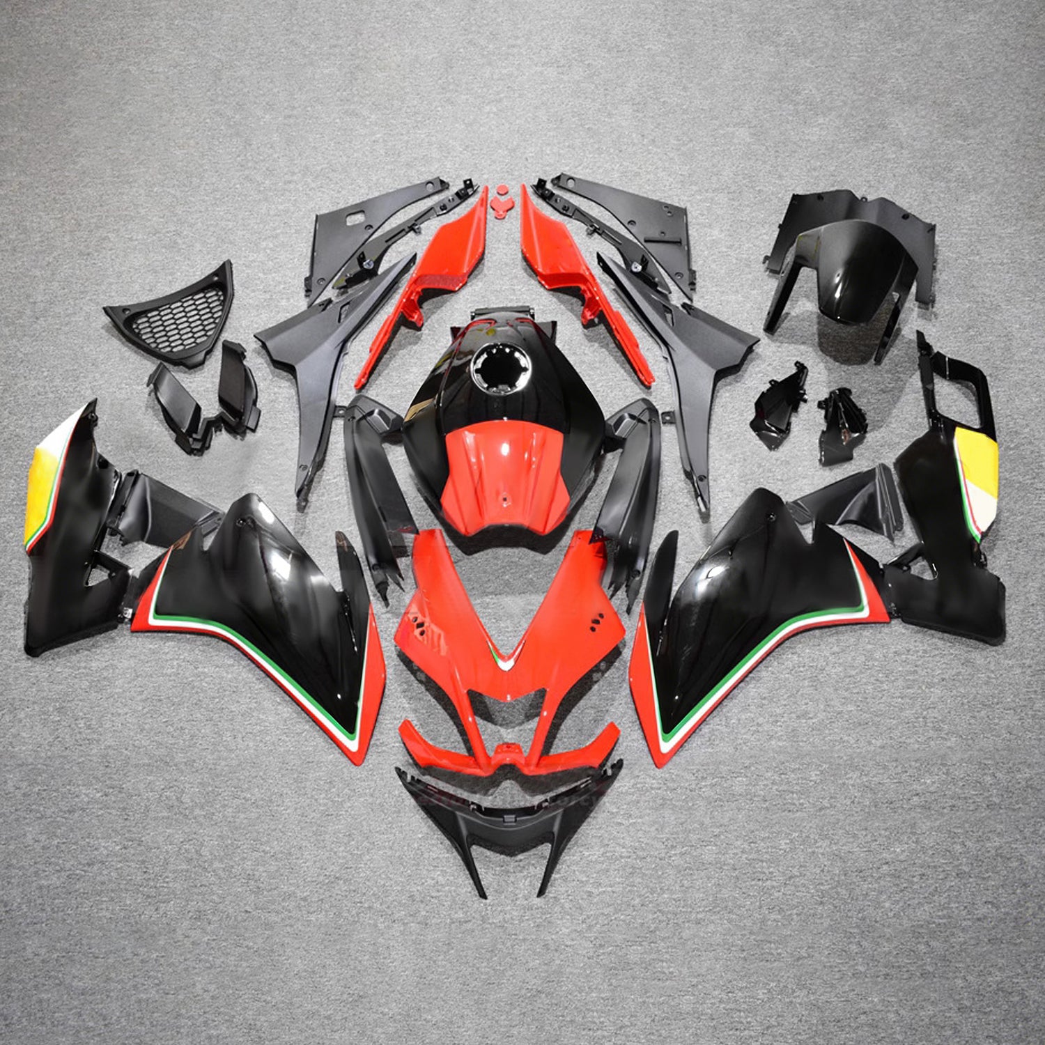 Amotopart 2012-2016 Aprilia RS4 / 125 / 50 Glossy Red Black Fairing Kit