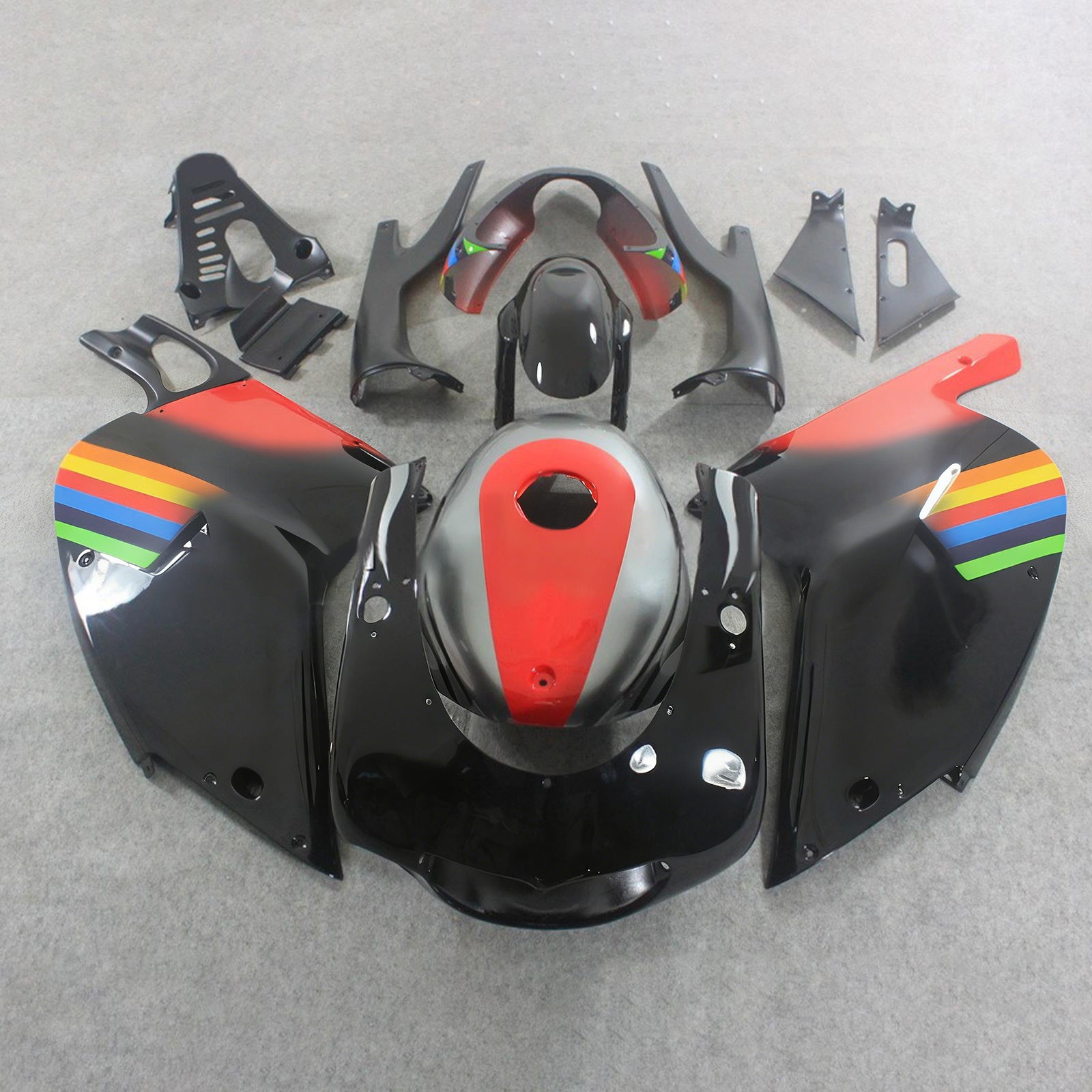 Amotopart 2000-2005 アプリリア RS125 ブラック&レッド フェアリングキット
