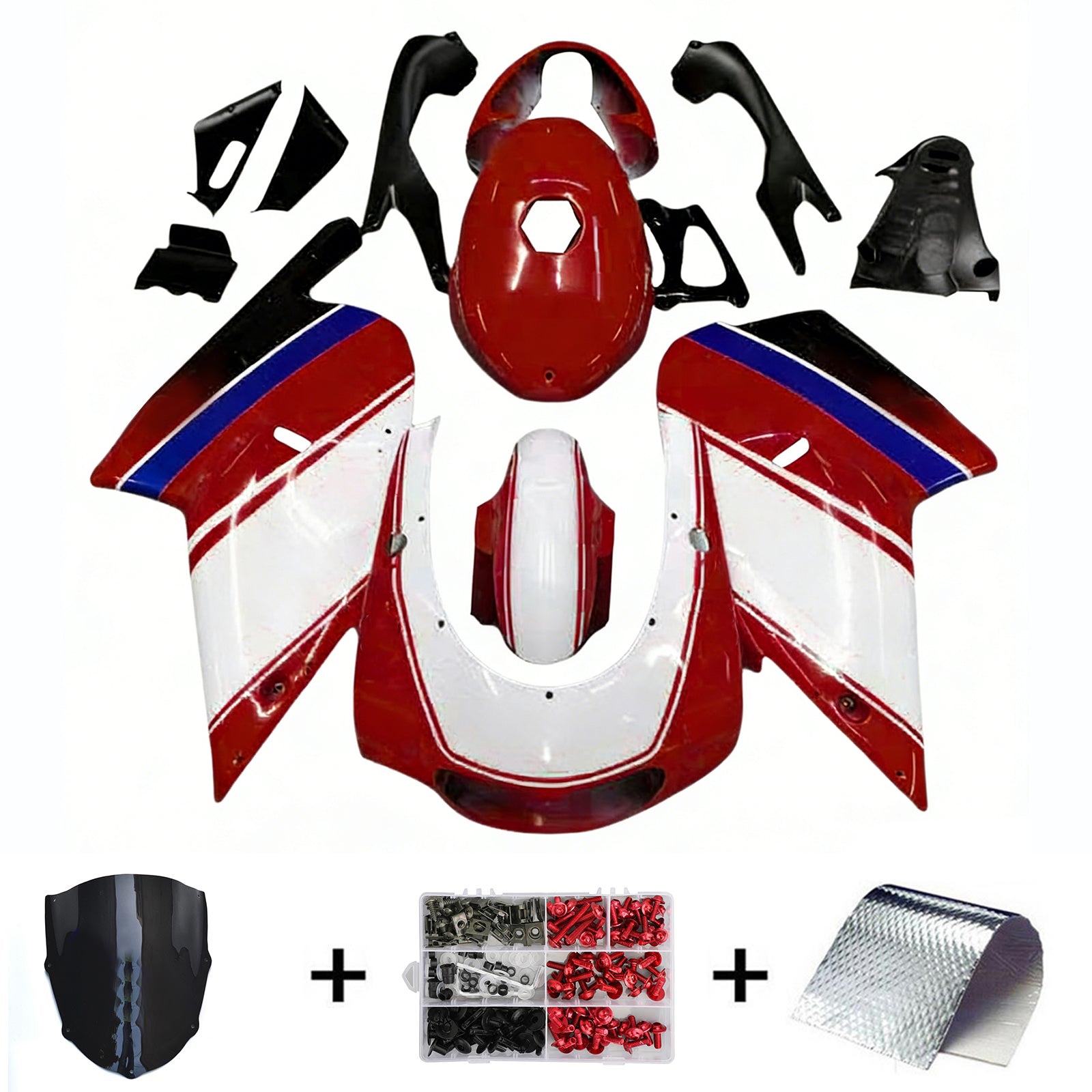 Amotopart 2000-2005 Aprilia RS125 Xerox White & Red Fairing Kit