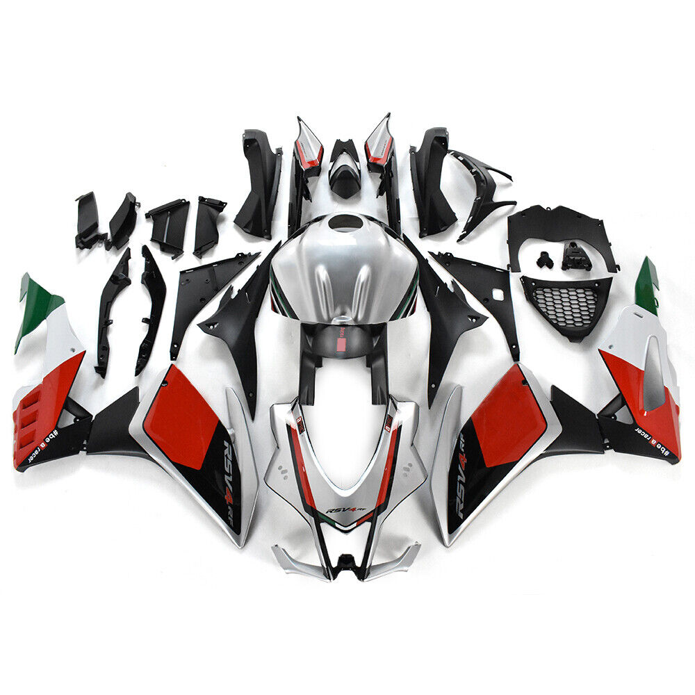 Amotopart Aprilia 2016-2020 RSV4 1000 Rot&Silberner Verkleidungssatz