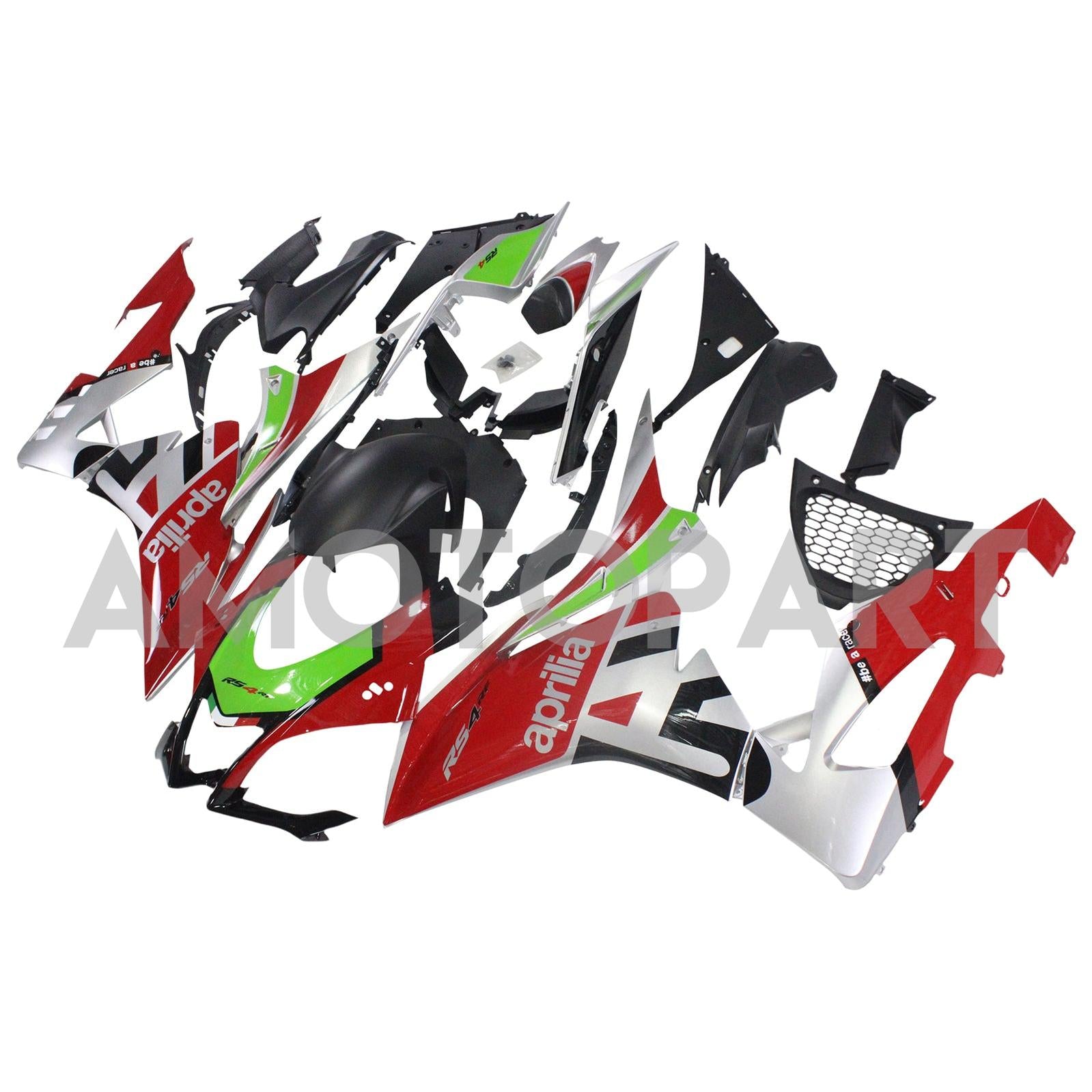 Amotopart Aprilia 2016-2020 RSV4 1000 Red&Green Style3 Fairing Kit