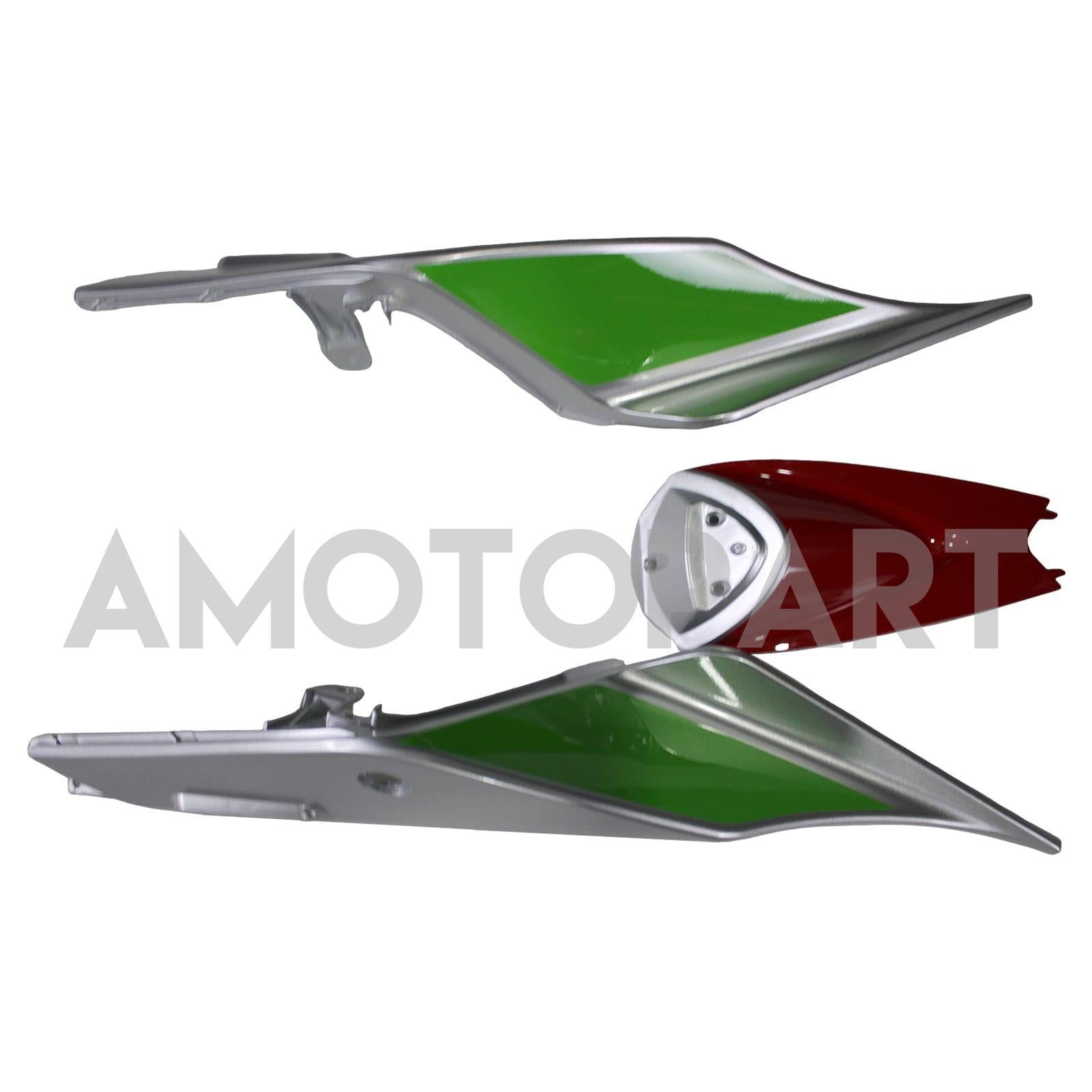 Kit de carenado Amotopart Aprilia 2016-2020 RSV4 1000 rojo y verde Style9
