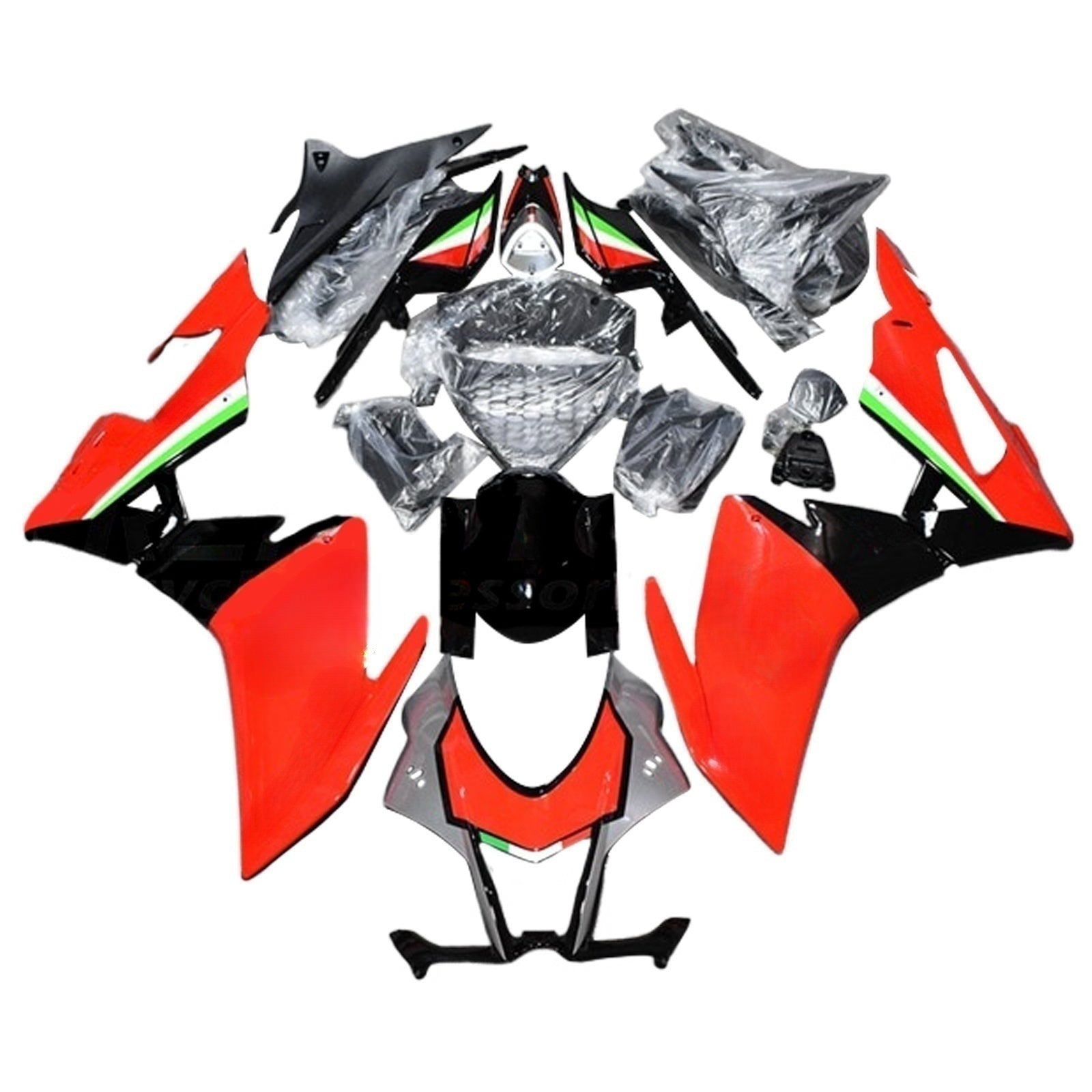 Amotopart Aprilia 2016-2020 RSV4 1000 Red&Green Style11 Fairing Kit