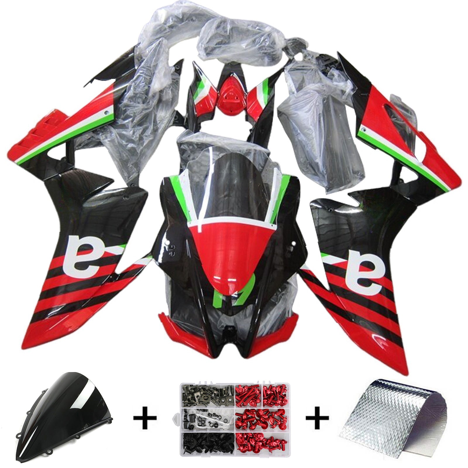 Amotopart Aprilia 2016-2020 RSV4 1000 Red&Green Style7 Fairing Kit