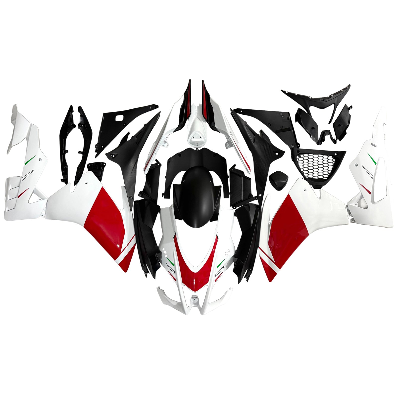 Amotopart 2016-2020 Aprilia RSV4 1000 White Red Fairing Kit