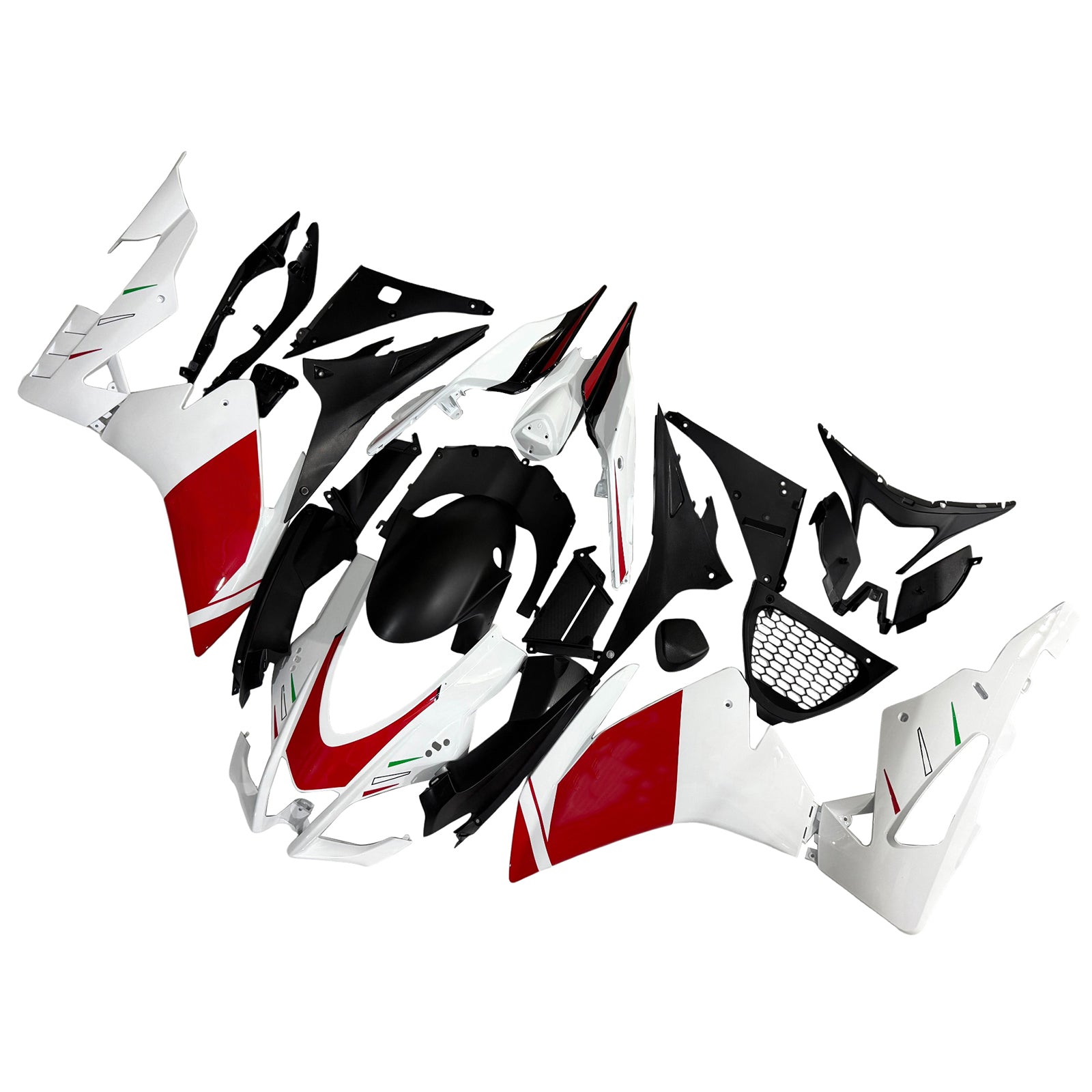 Amotopart 2016-2020 Aprilia RSV4 1000 White Red Fairing Kit