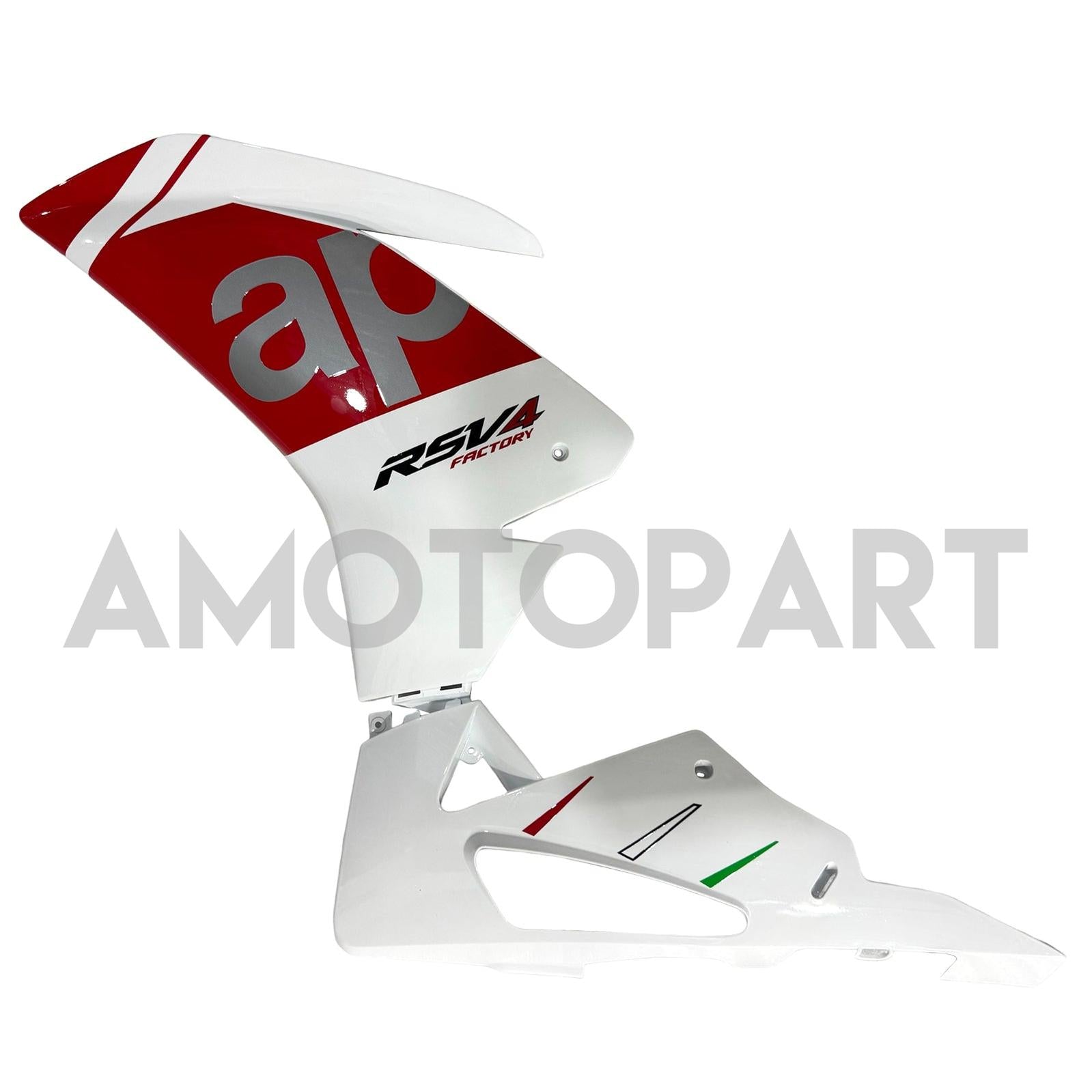 Amotopart 2016-2020 Aprilia RSV4 1000 White Red Fairing Kit