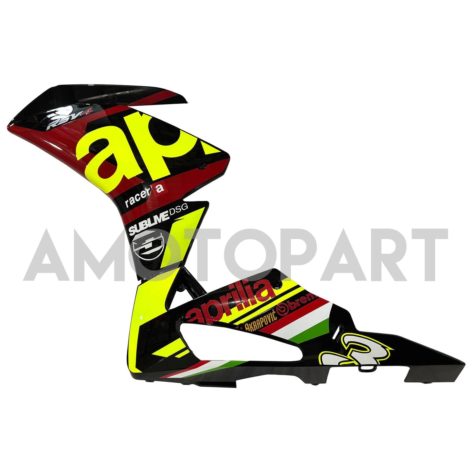 Amotopart 2016-2020 Aprilia RSV4 1000 Yellow Black Red Fairing Kit