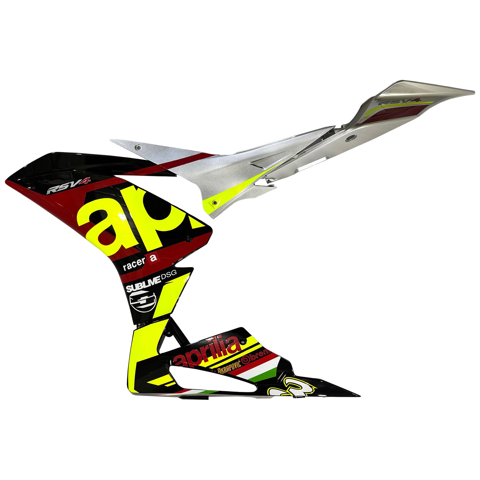 Amotopart 2016-2020 Aprilia RSV4 1000 Yellow Black Red Fairing Kit