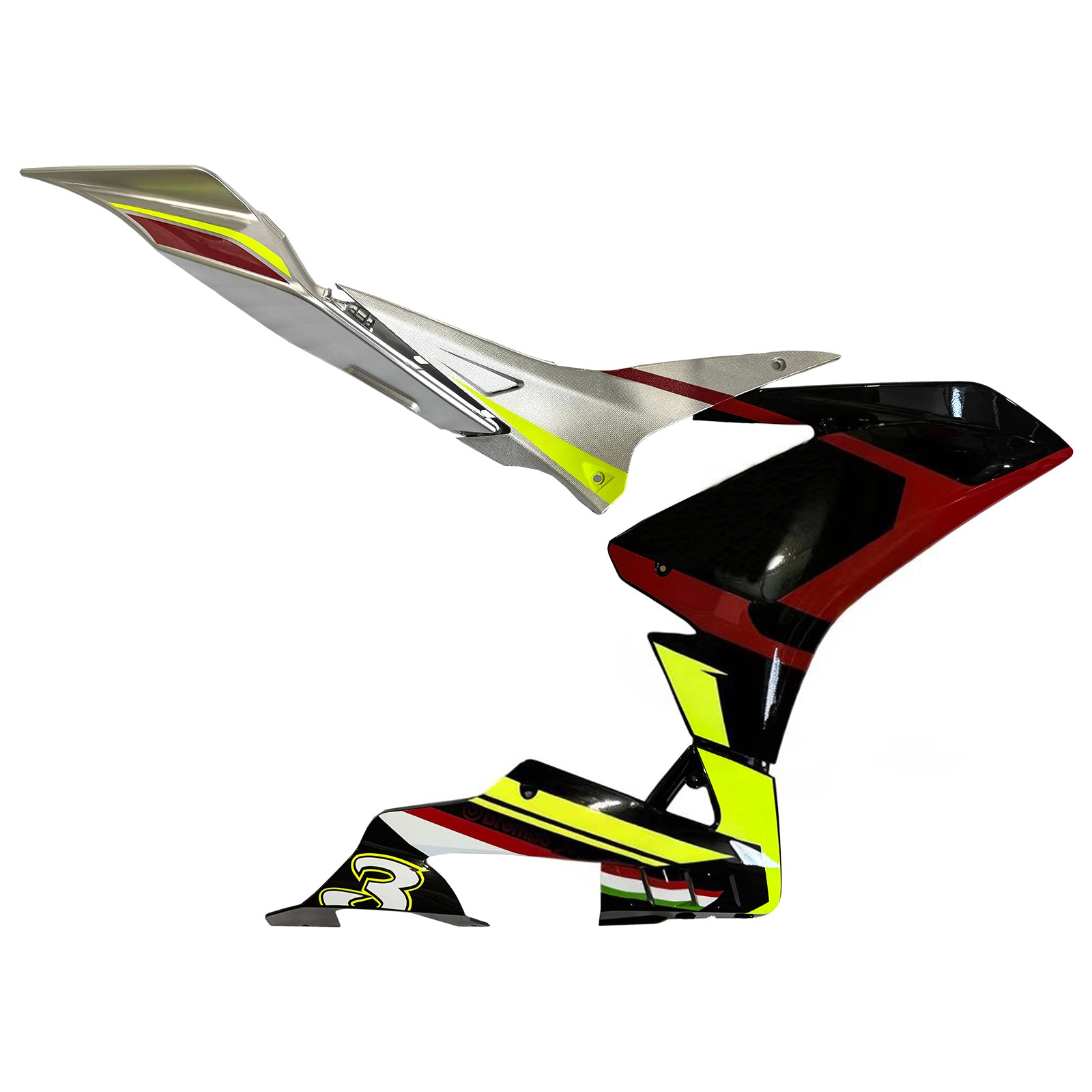 Amotopart 2016-2020 Aprilia RSV4 1000 Yellow Black Red Fairing Kit