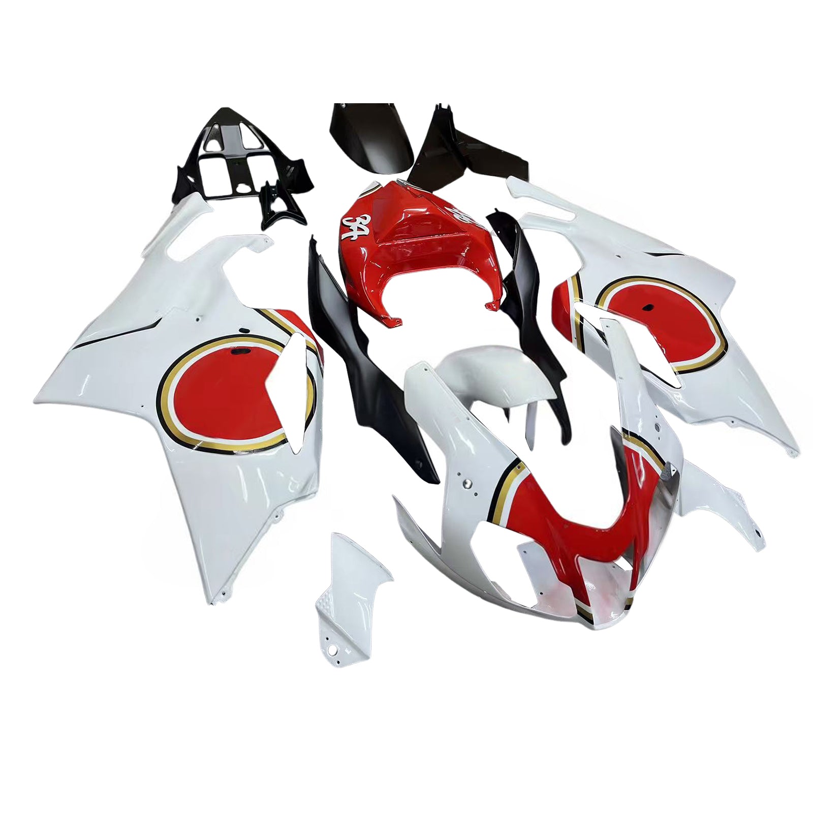 Amotopart 2003-2006 Aprilias RSV1000 Red&White Lucky Strike Fairing Kit