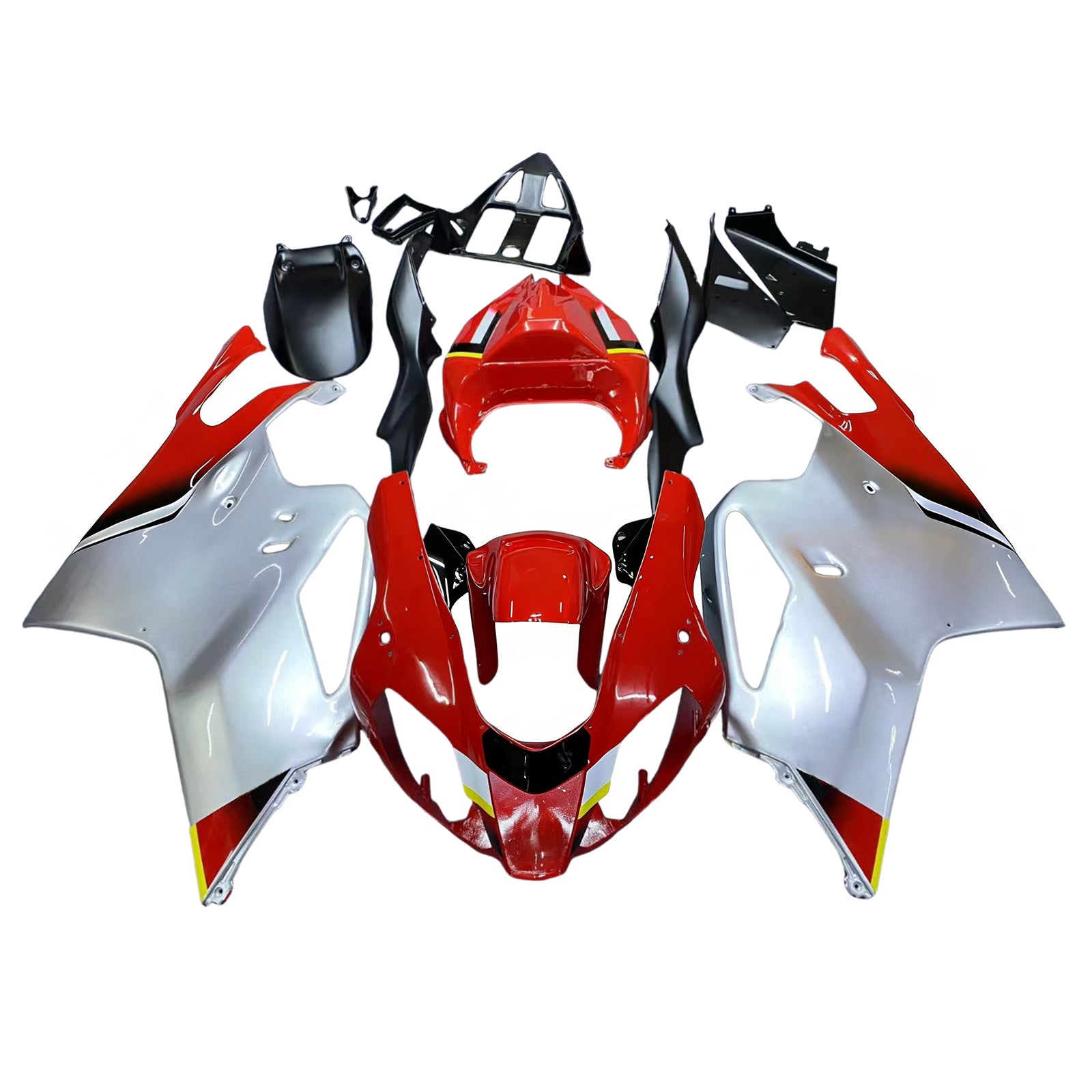 Amotopart 2003-2006 Aprilia RSV1000 Red&Grey Fairing Kit