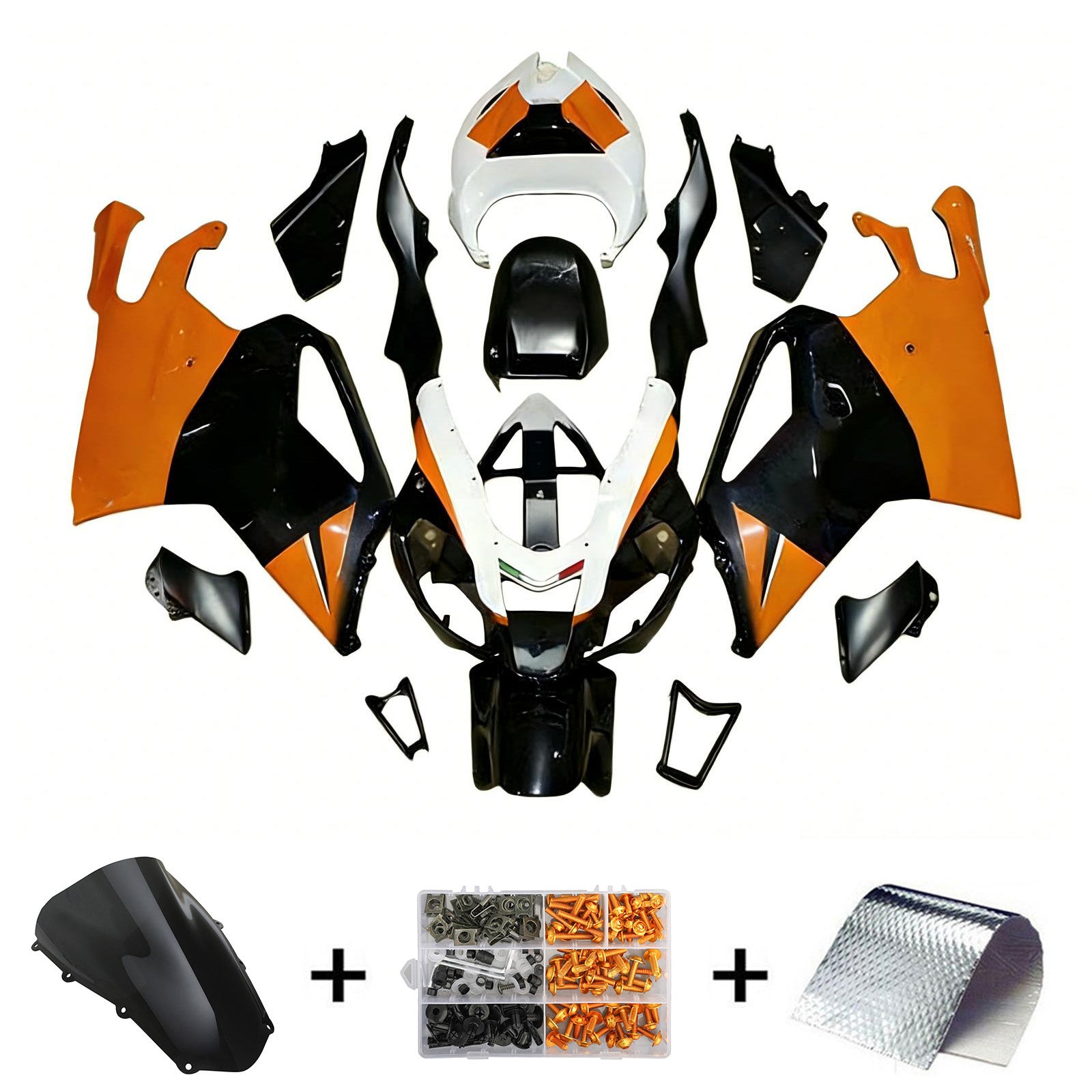 Amotopart 2003-2006 Aprilia RSV1000 Yellow&Black Fairing Kit