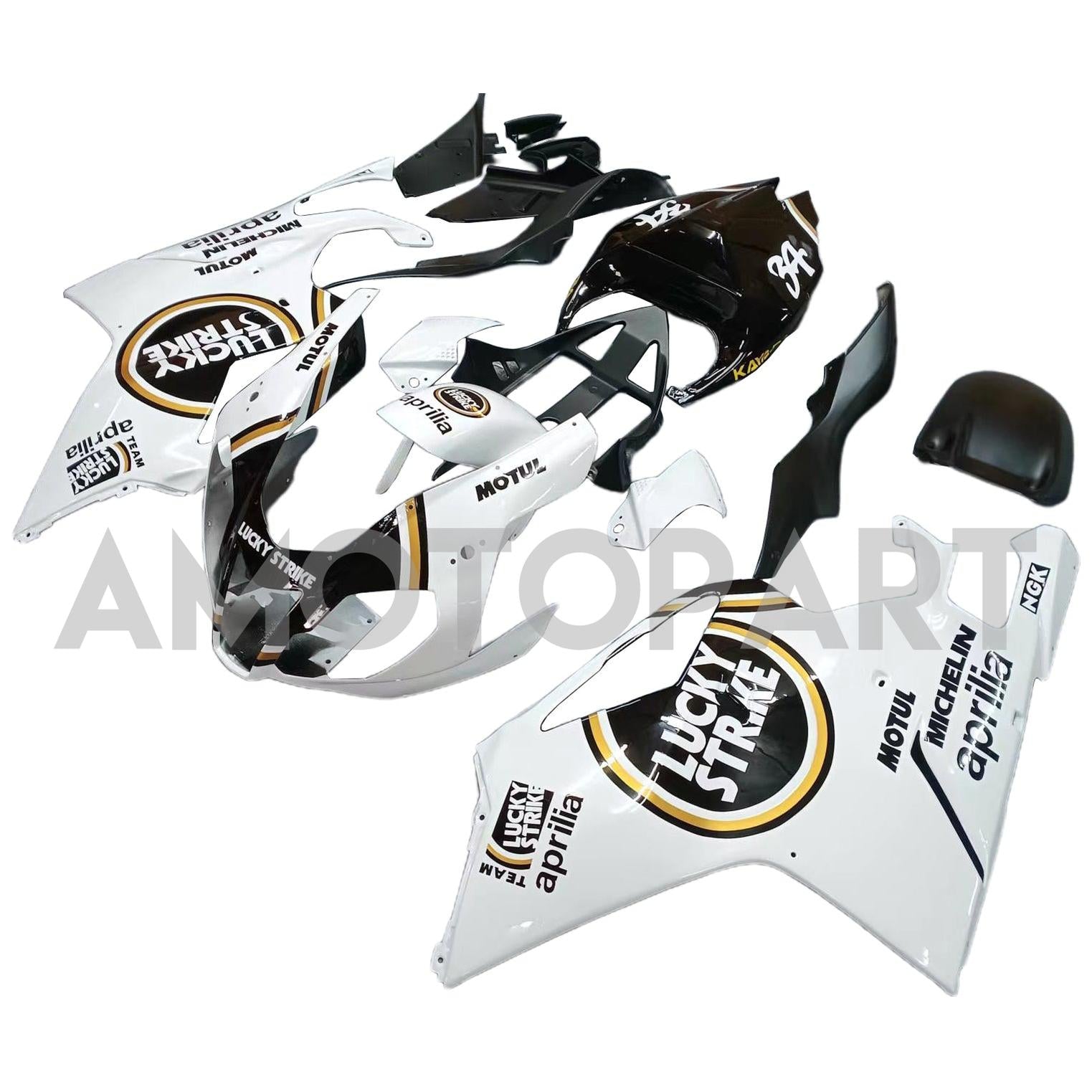Amotopart 2003-2006 Aprilia RSV1000 White&Black Fairing Kit