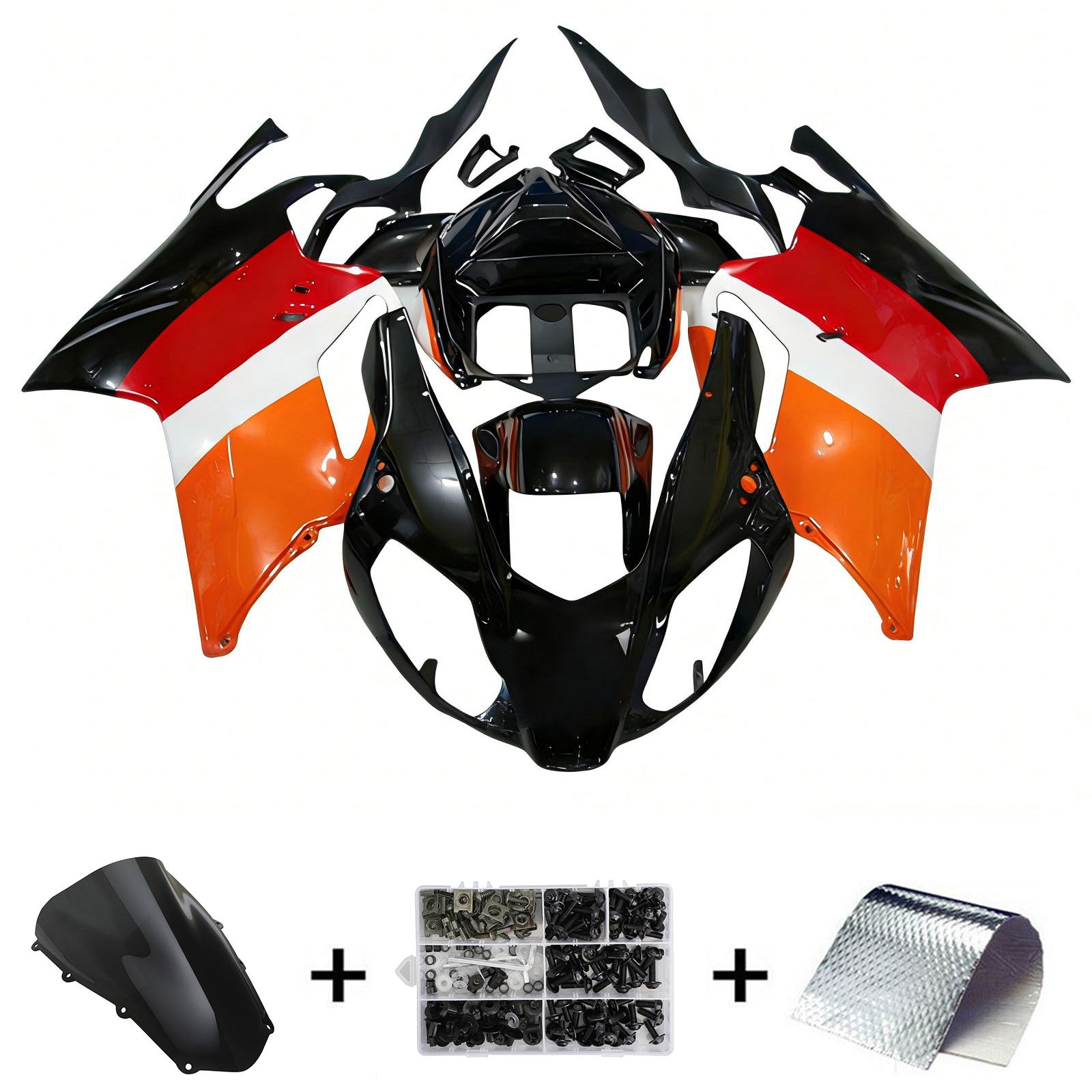 Amotopart 2003-2006 Aprilia RSV1000 Red&Orange Repjol Fairing Kit