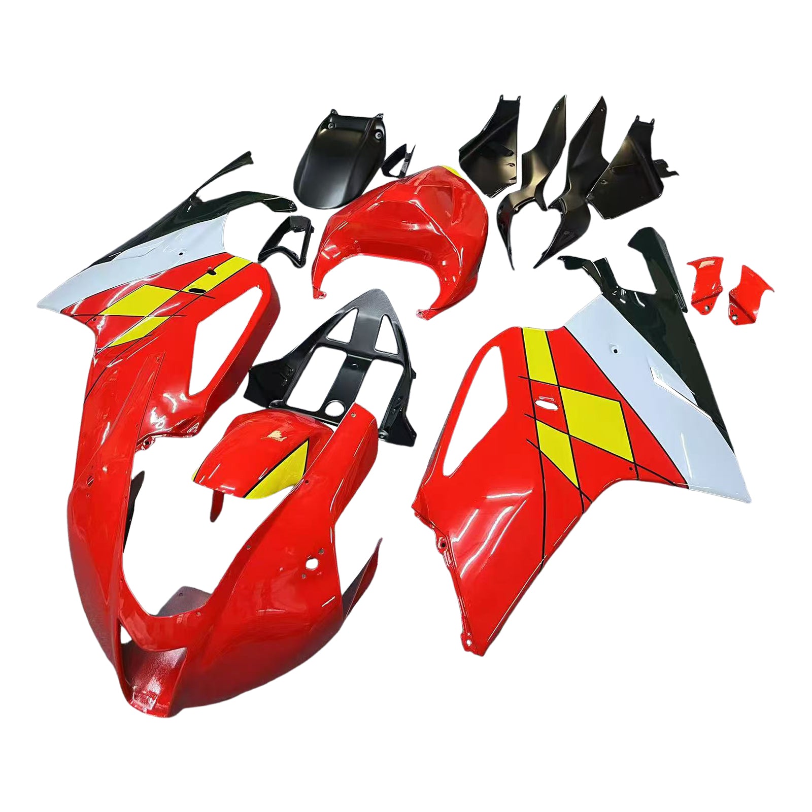 Amotopart 2003-2006 Aprilia RSV1000 Red&Yellow Fairing Kit