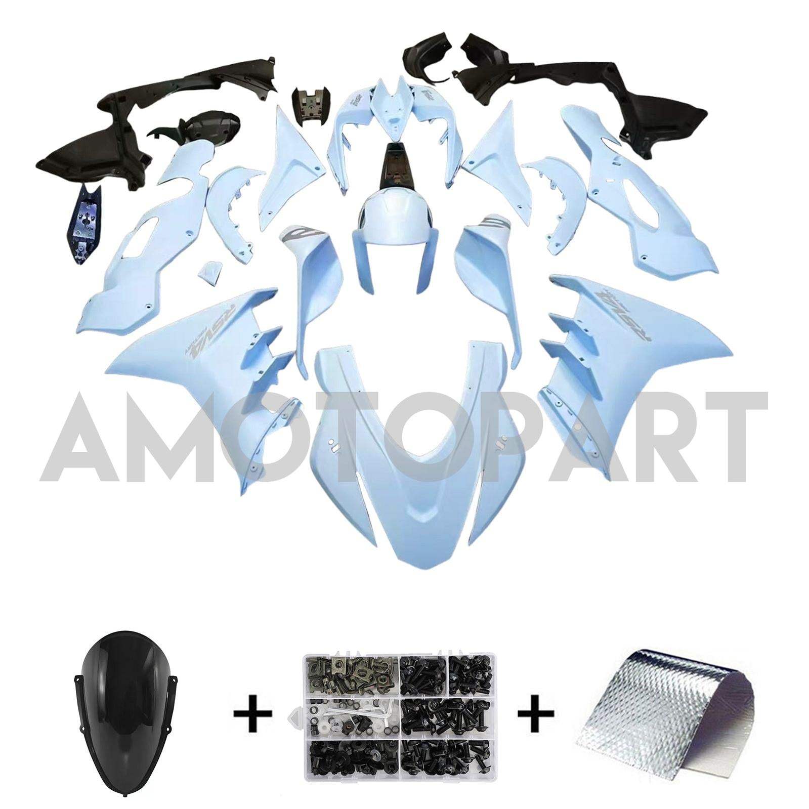 Amotopart 2022-2024 Aprilia RSV4 1100 Hellblaues Verkleidungskit