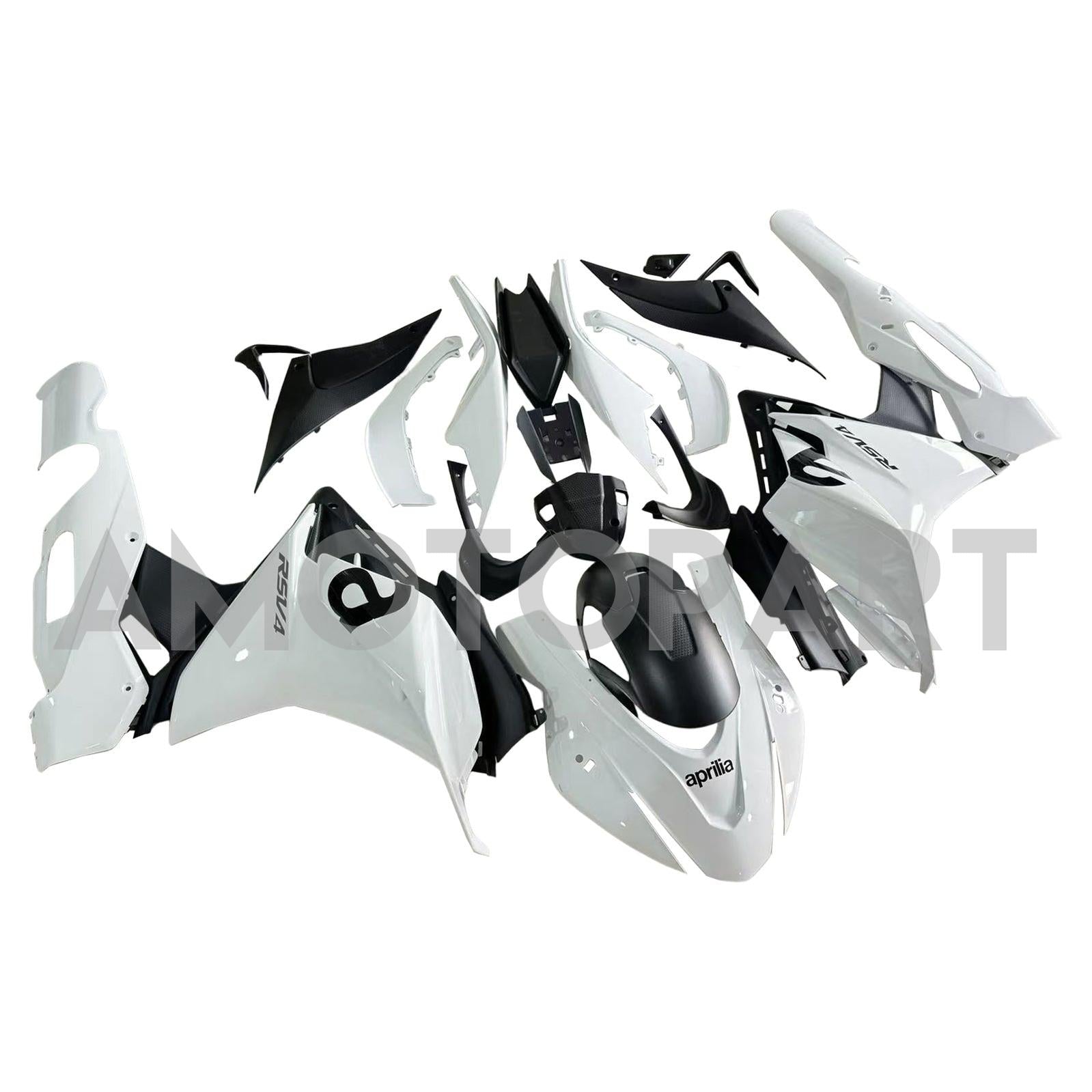 Amotopart 2022-2024 Aprilia RSV4 1100 White Black Fairing Kit