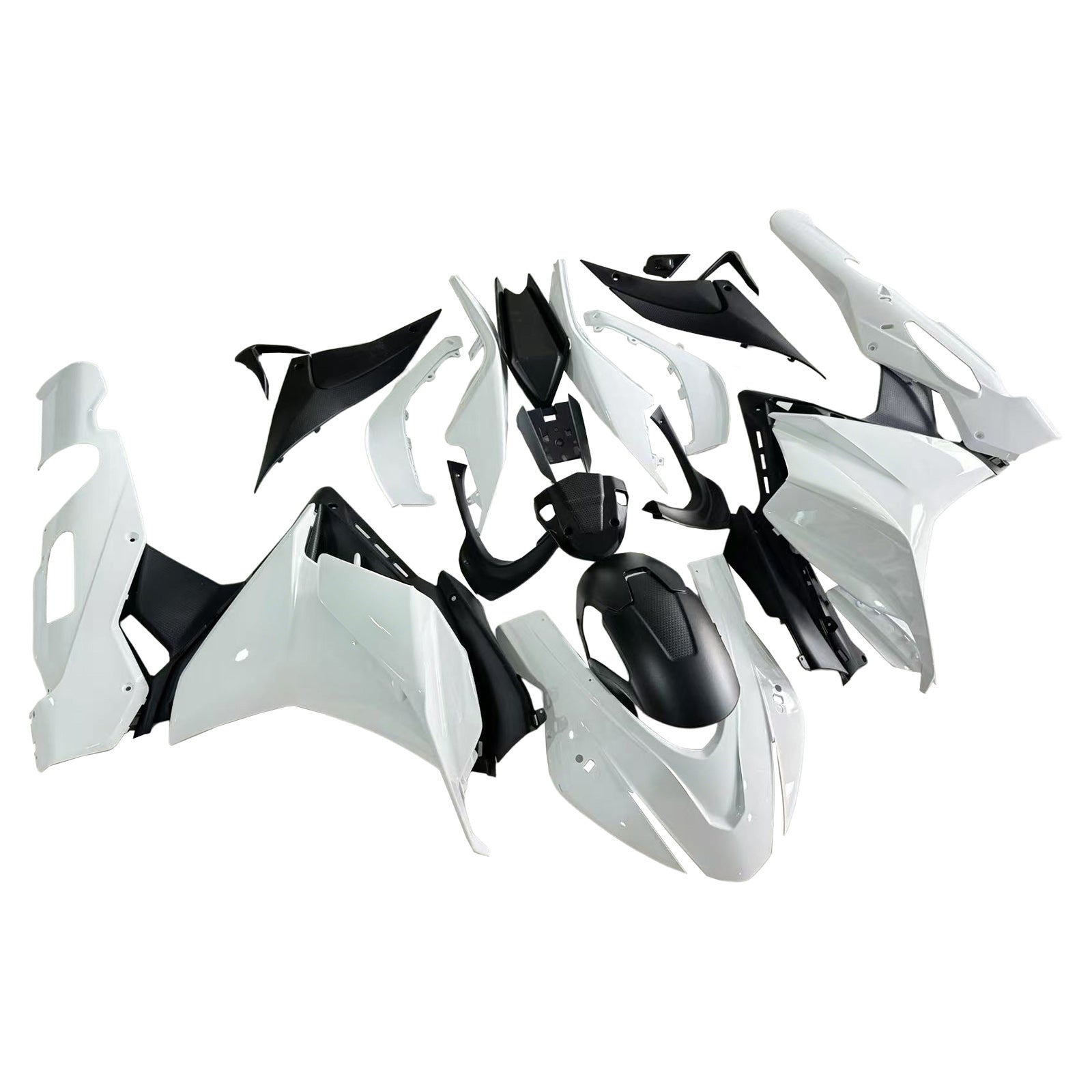 Amotopart 2022–2024 Aprilia RSV4 1100 Weiß Schwarz Verkleidungsset