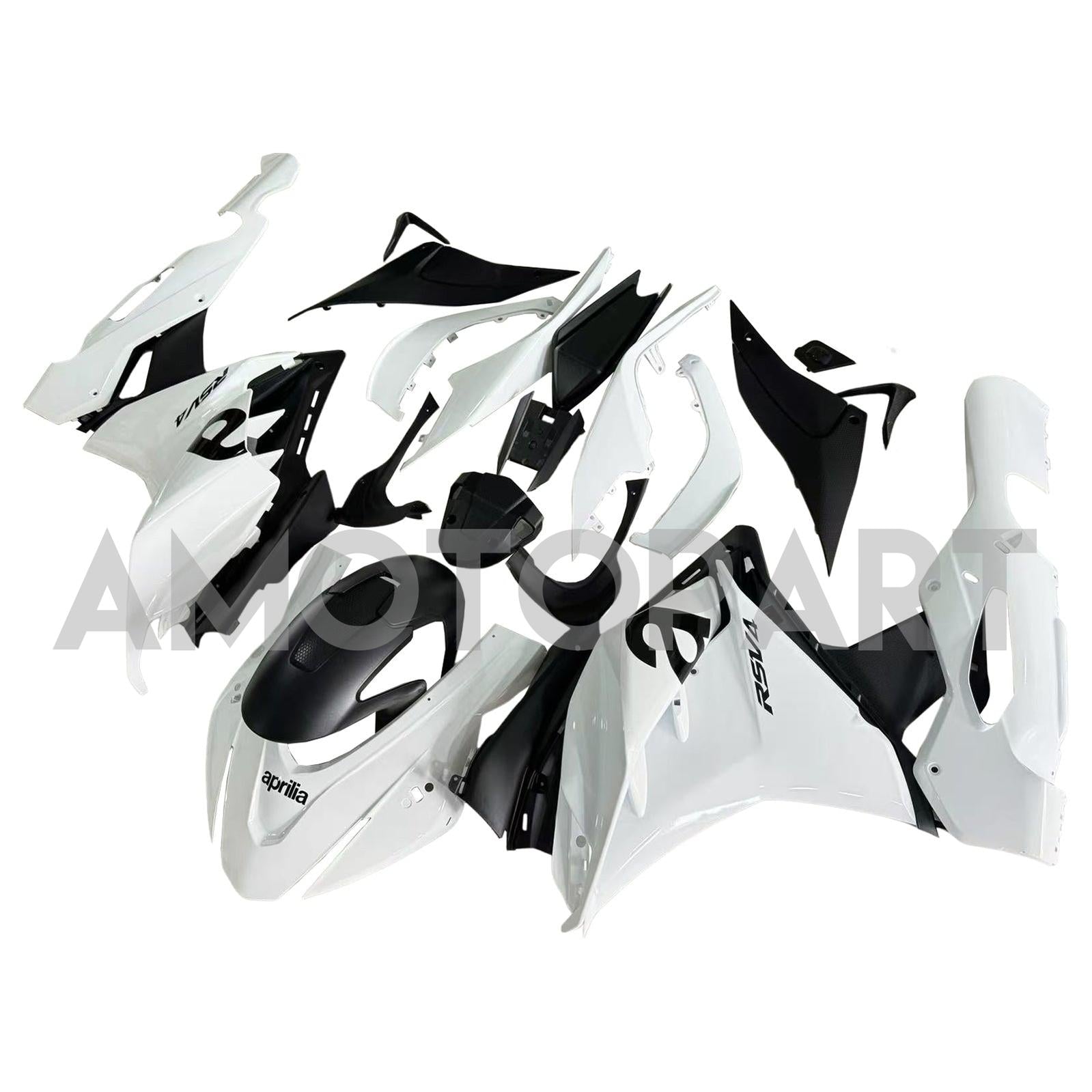 Amotopart 2022-2024 Aprilia RSV4 1100 White Black Fairing Kit