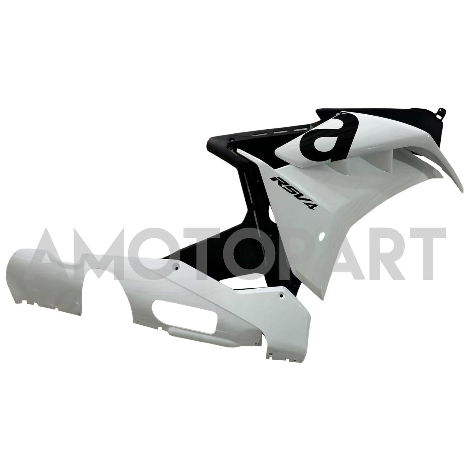 Amotopart 2022-2024 Aprilia RSV4 1100 White Black Fairing Kit