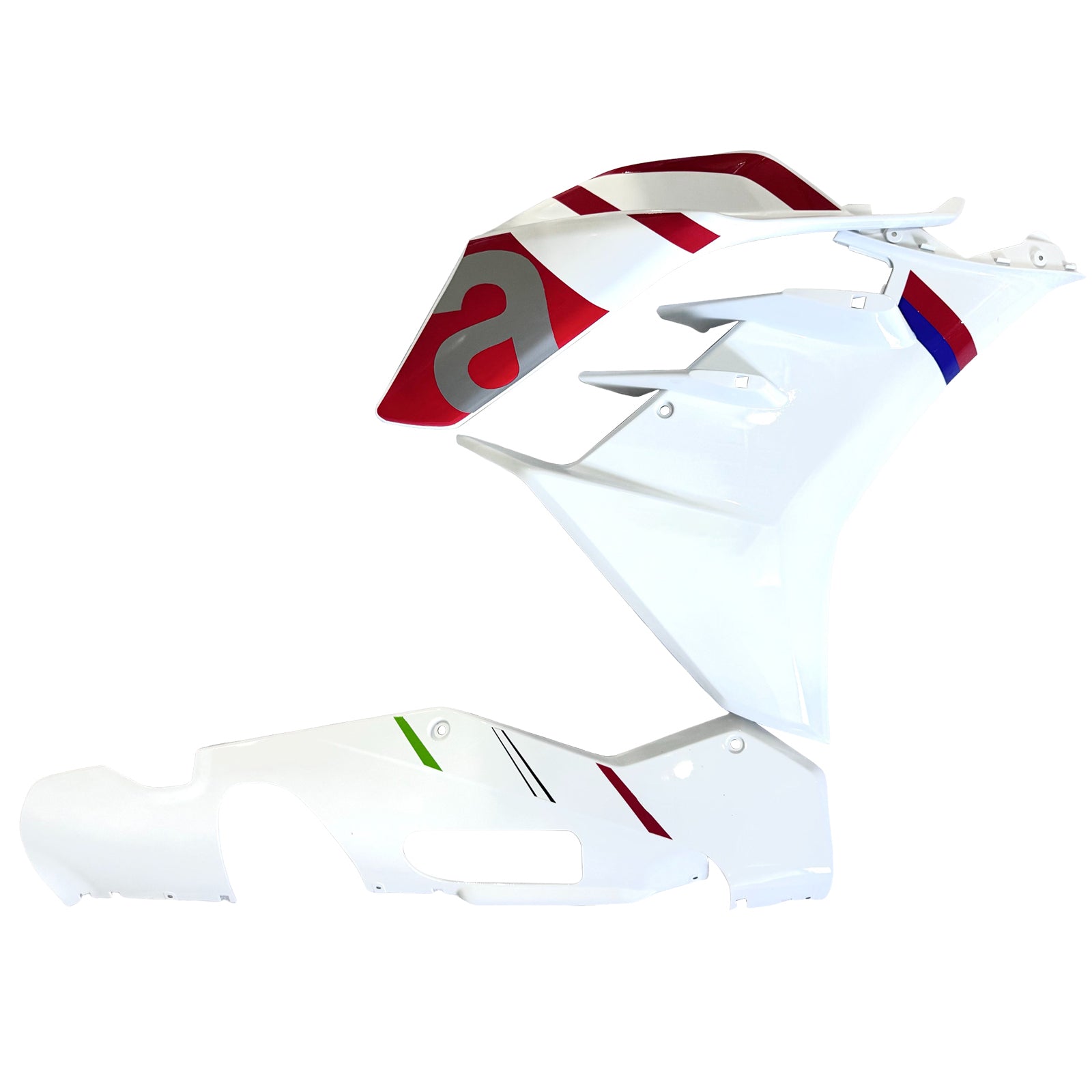 Amotopart 2022-2024 Aprilia RSV4 1100 White Red Fairing Kit