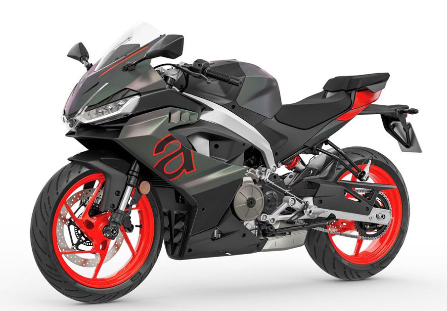 Amotopart 2024-2025 Aprilia RS457 Black Grey Red Fairing Kit