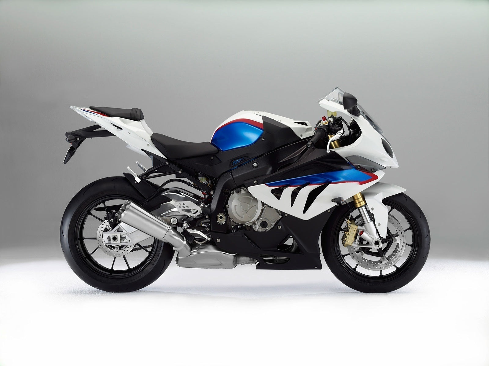 Amotopart 2009-2014 BMW S1000RR Kit de carénage blanc bleu