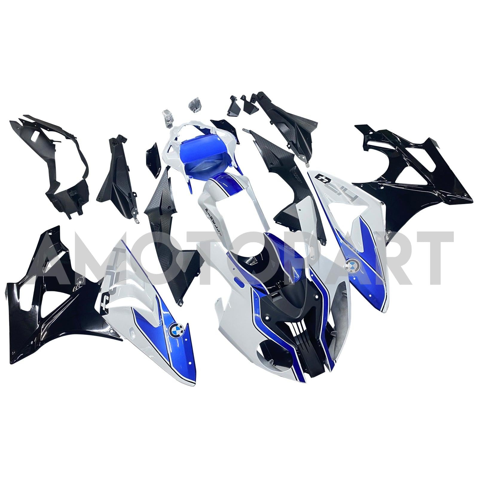Amotopart 2009-2014 BMW S1000RR Blue & White Rooting Kit